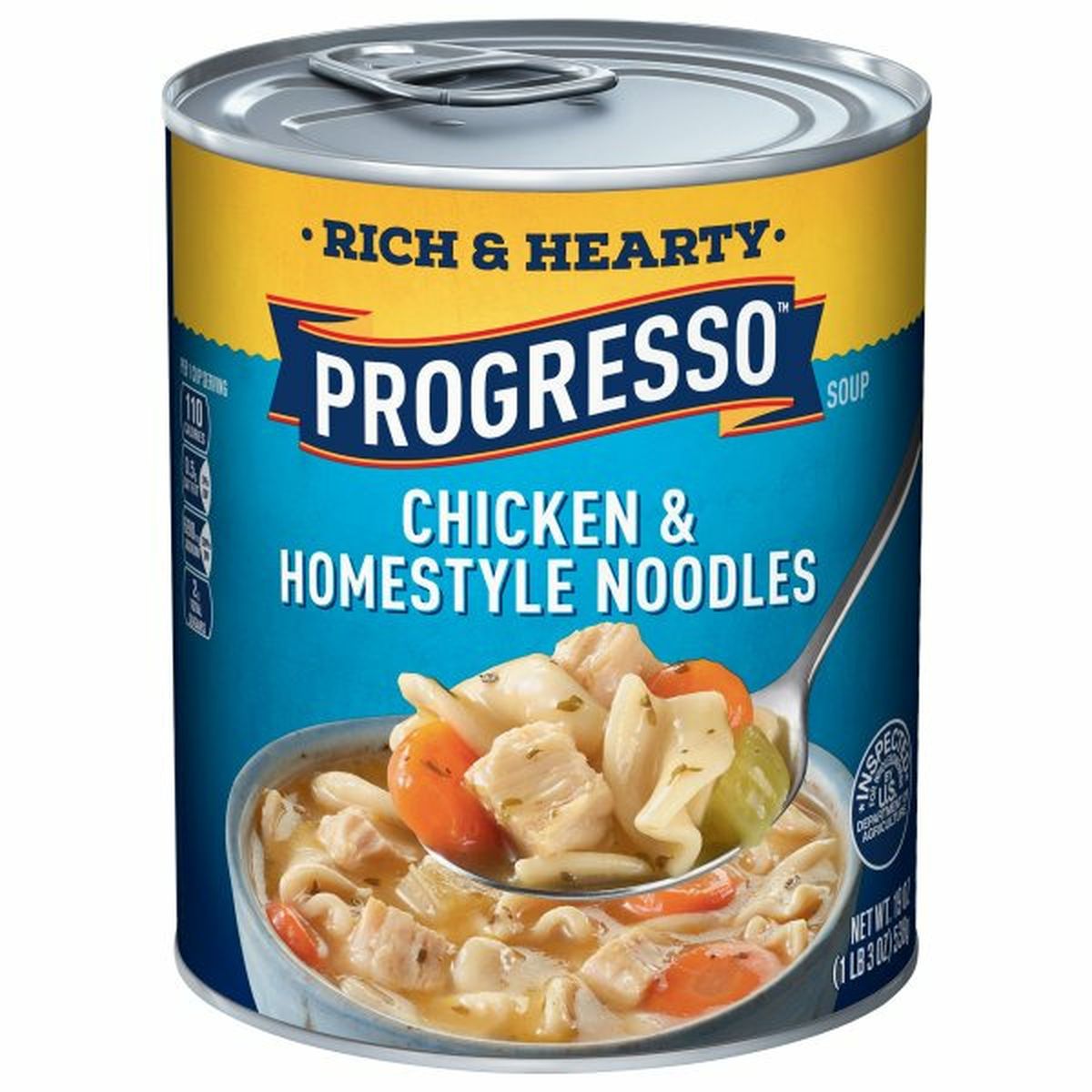 Calories in Progresso Soup, Chicken & Homestyle Noodles, Rich & Hearty