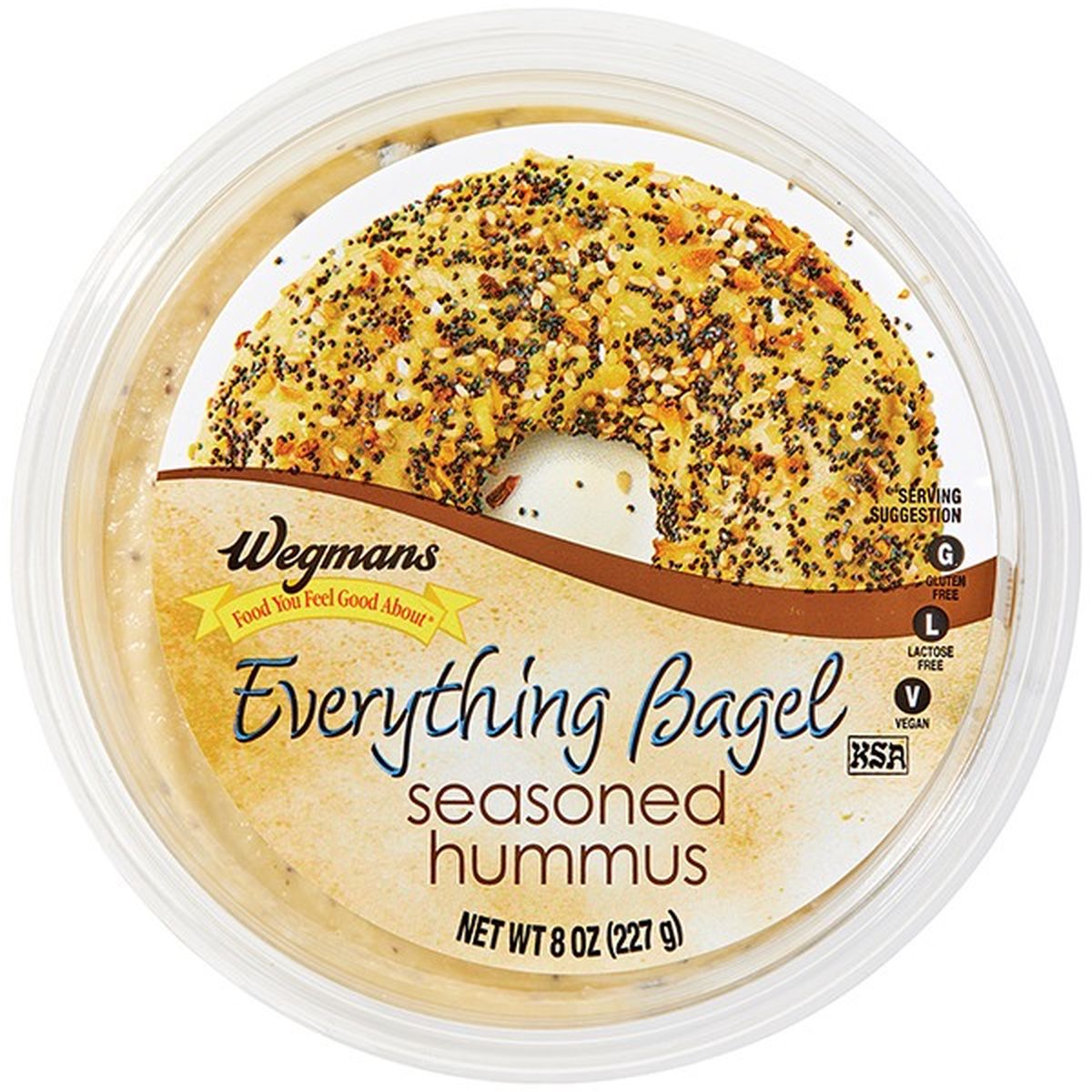 Calories in Wegmans Everything Bagel Seasoned Hummus