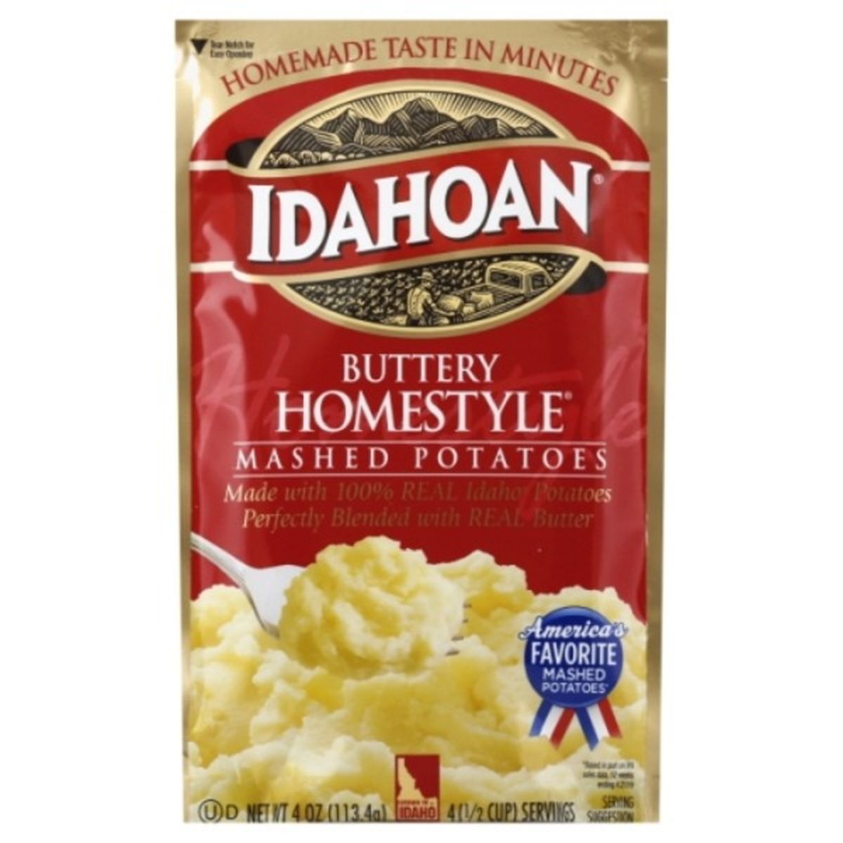 Calories in Idahoan Mashed Potatoes, Buttery Homestyle