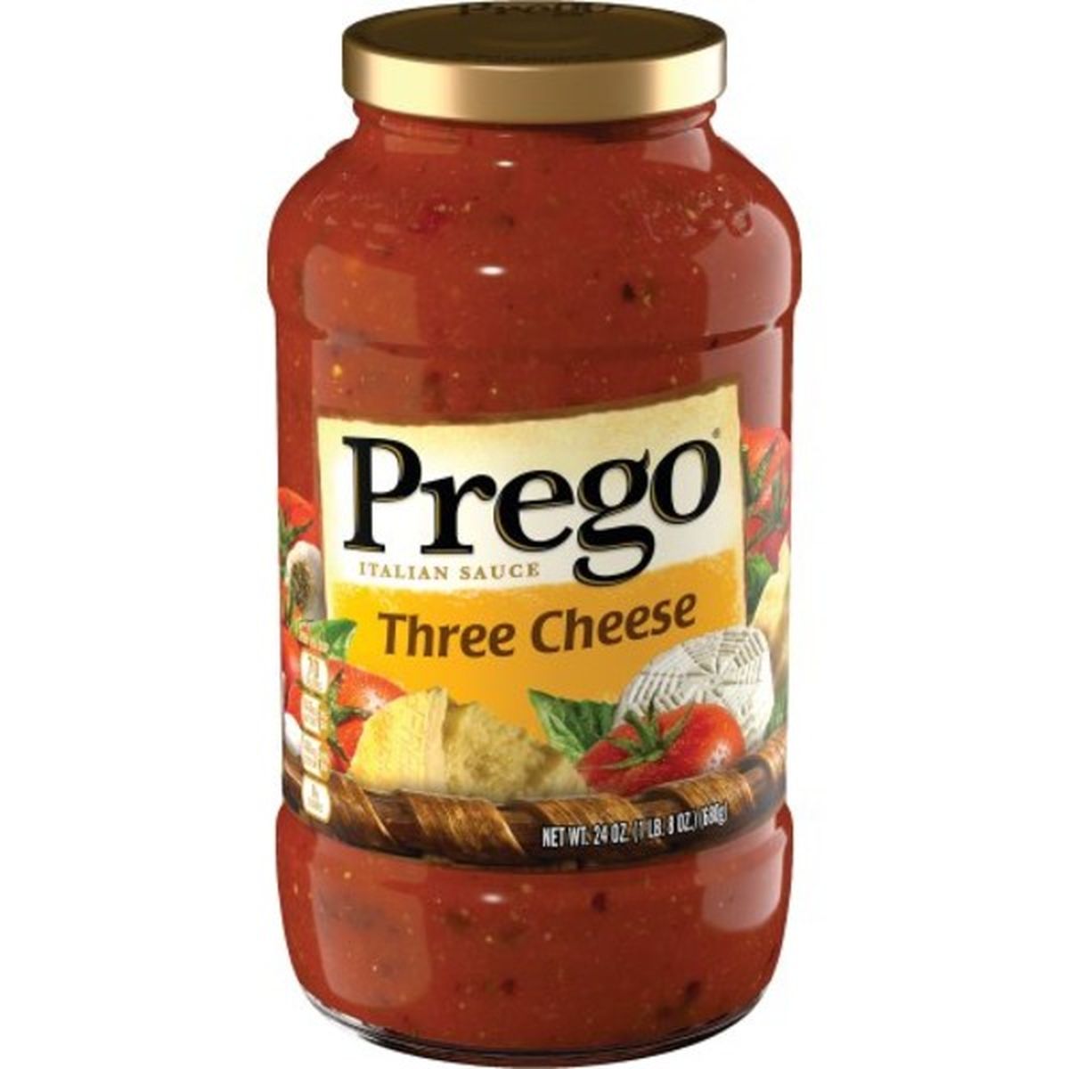 Calories in Pregos Three Cheese Italian Sauce