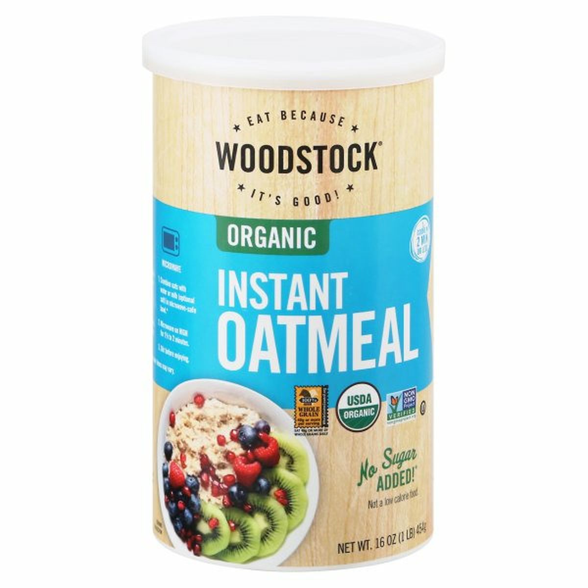 Calories in WOODSTOCK Instant Oatmeal, Organic