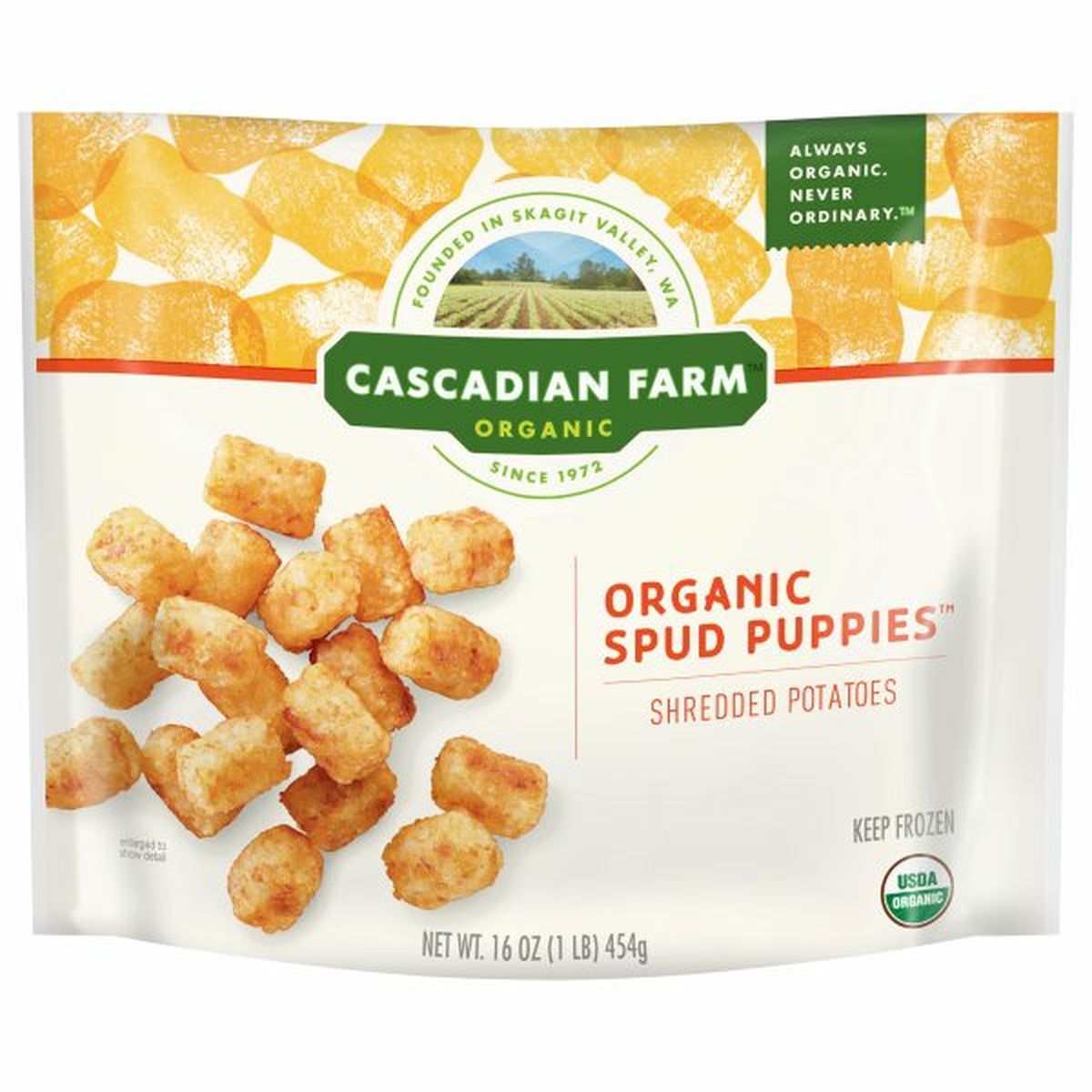 Calories in Cascadian Farm Spud Puppies, Organic