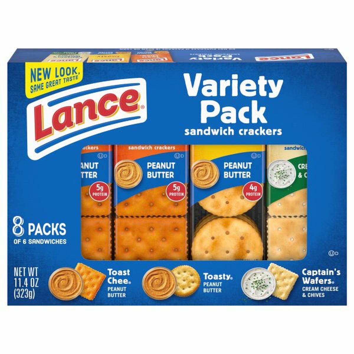 Calories in Lances Sandwich Crackers, Variety Pack