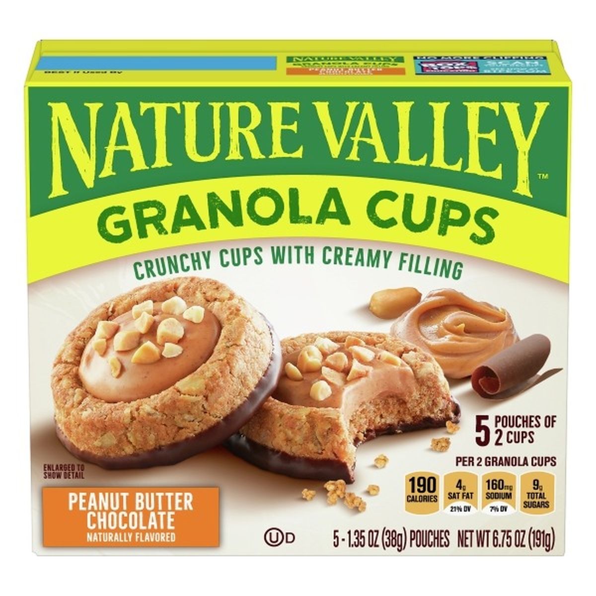 Calories in Nature Valley Granola Cups, Peanut Butter Chocolate