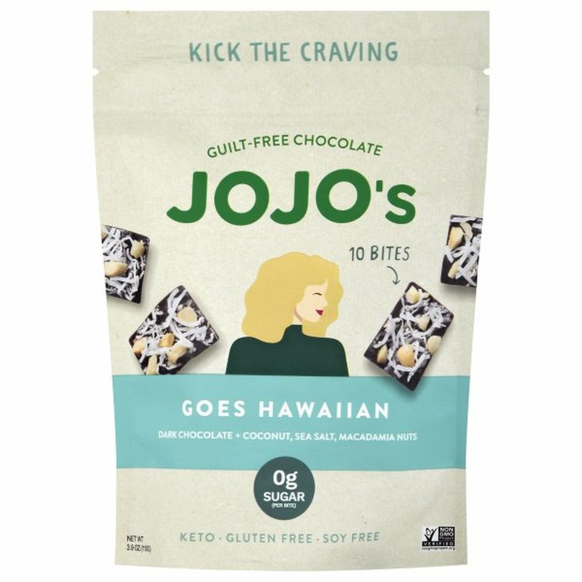 Calories in Jojo's Chocolate Bites, Goes Hawaiian