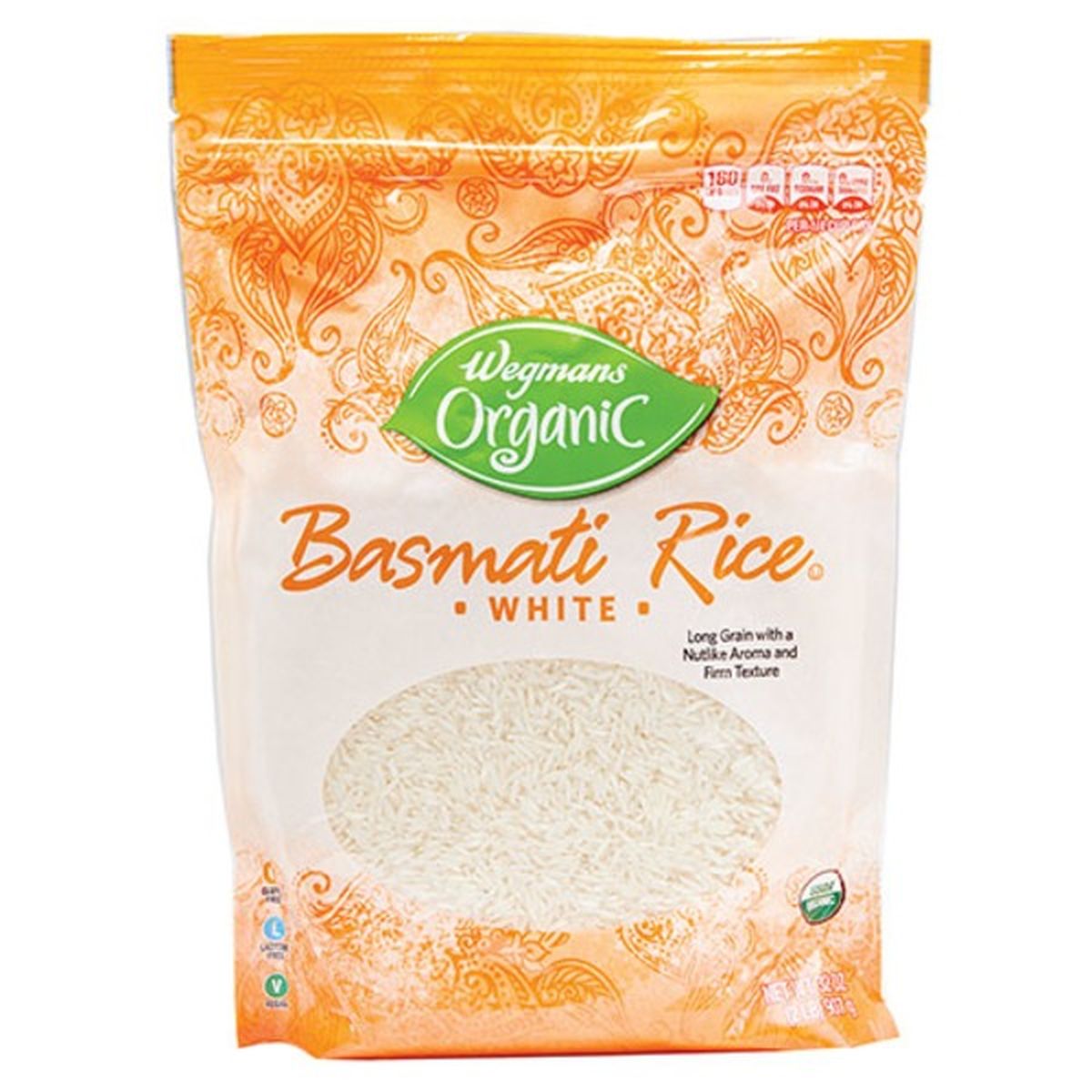 Calories in Wegmans Organic White Basmati Rice