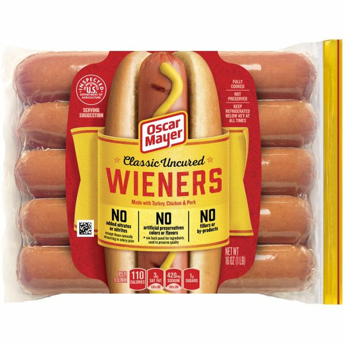 Calories in Oscar Mayer Classic Uncured Wieners