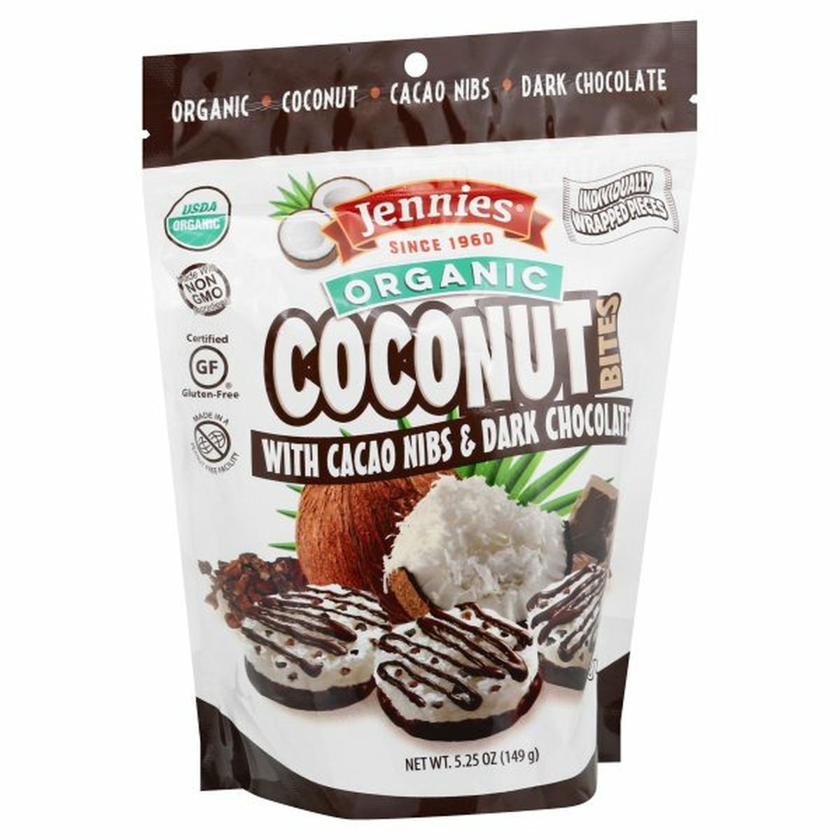 Calories in Jennies Coconut Bites, Organic
