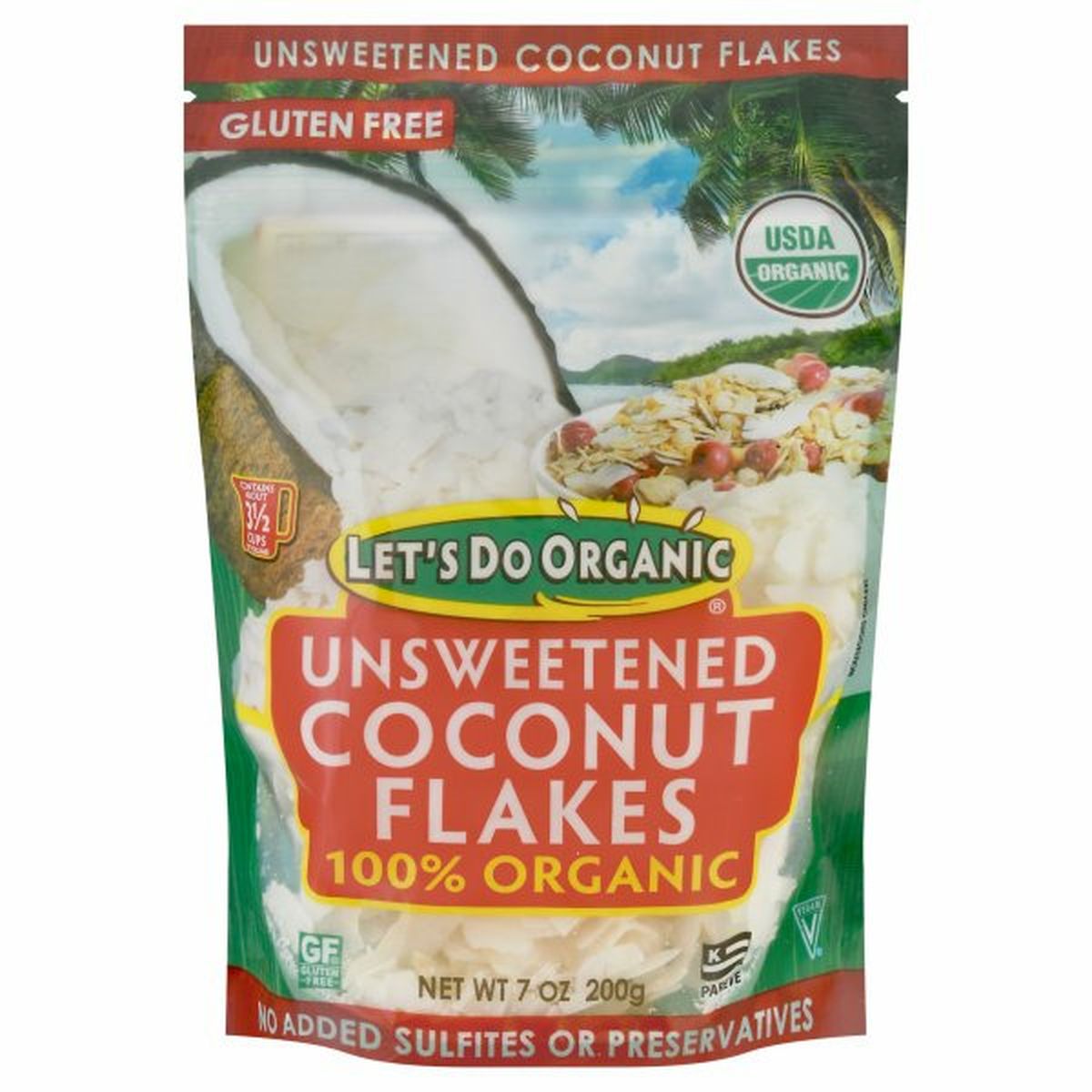 Calories in Let's Do Organic Coconut Flakes, Unsweetened