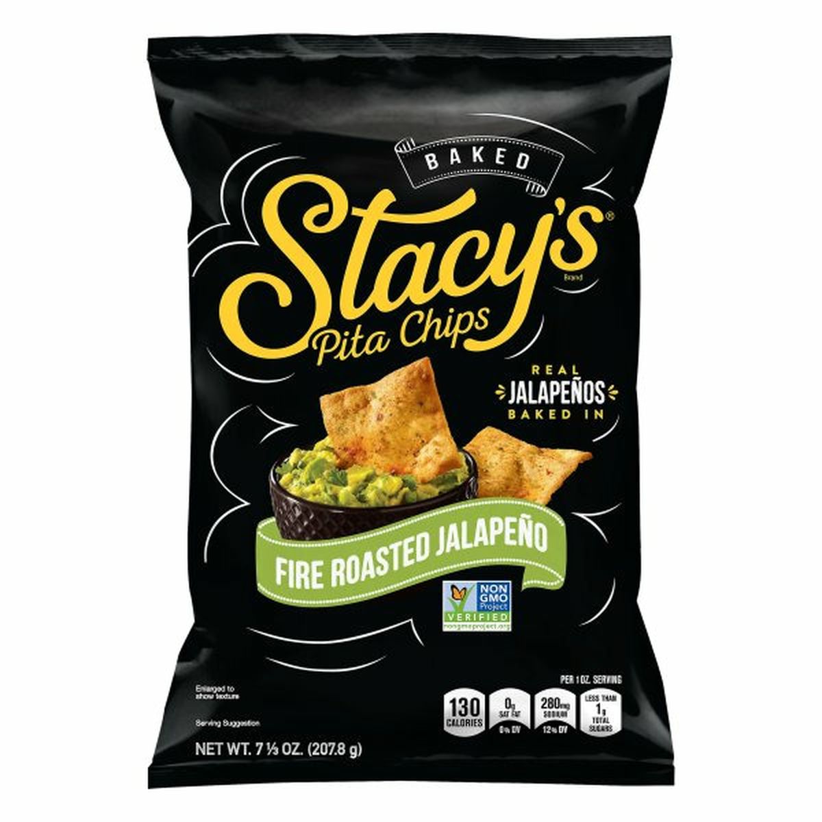 Calories in Stacy's Pita Chips, Fire Roasted Jalapeno