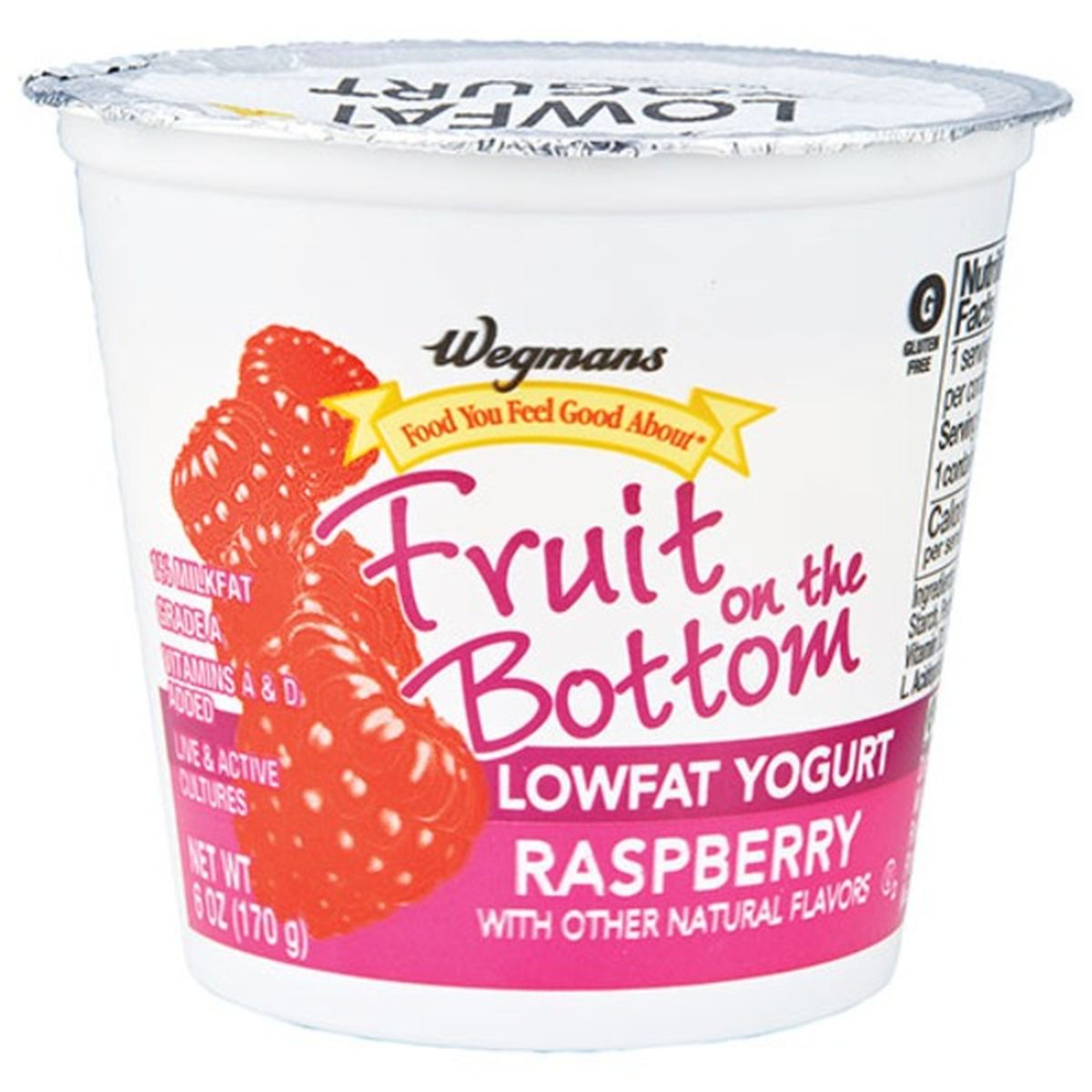 Calories in Wegmans Fruit On The Bottom Lowfat Raspberry  Fruit On The Bottom Yogurt