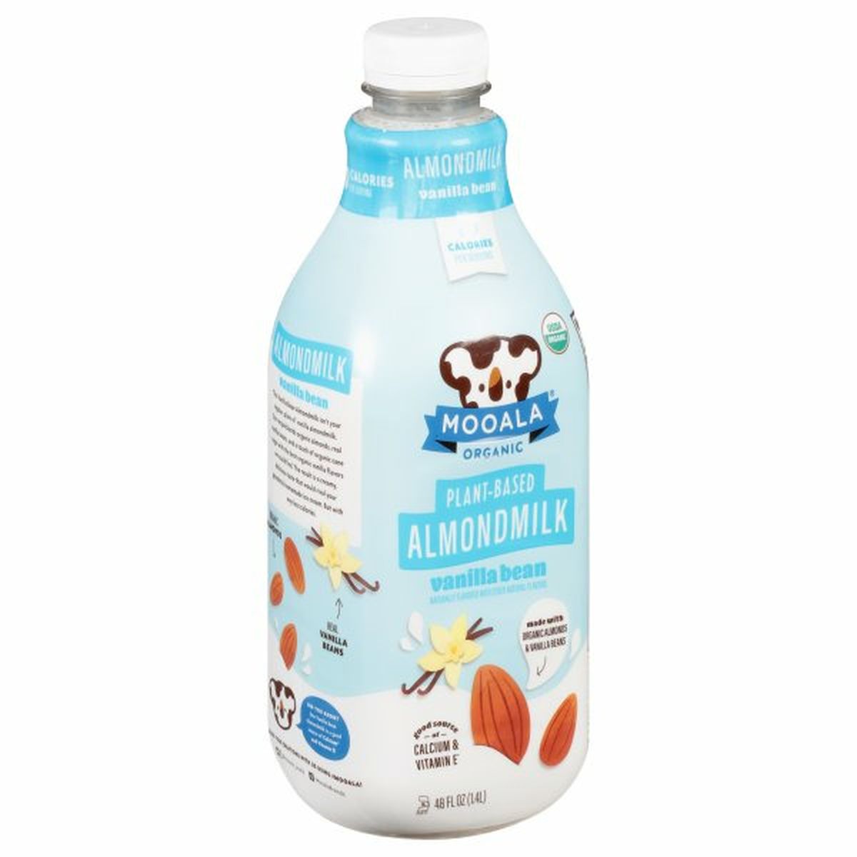 Calories in Mooala Almondmilk, Plant-Based, Vanilla Bean