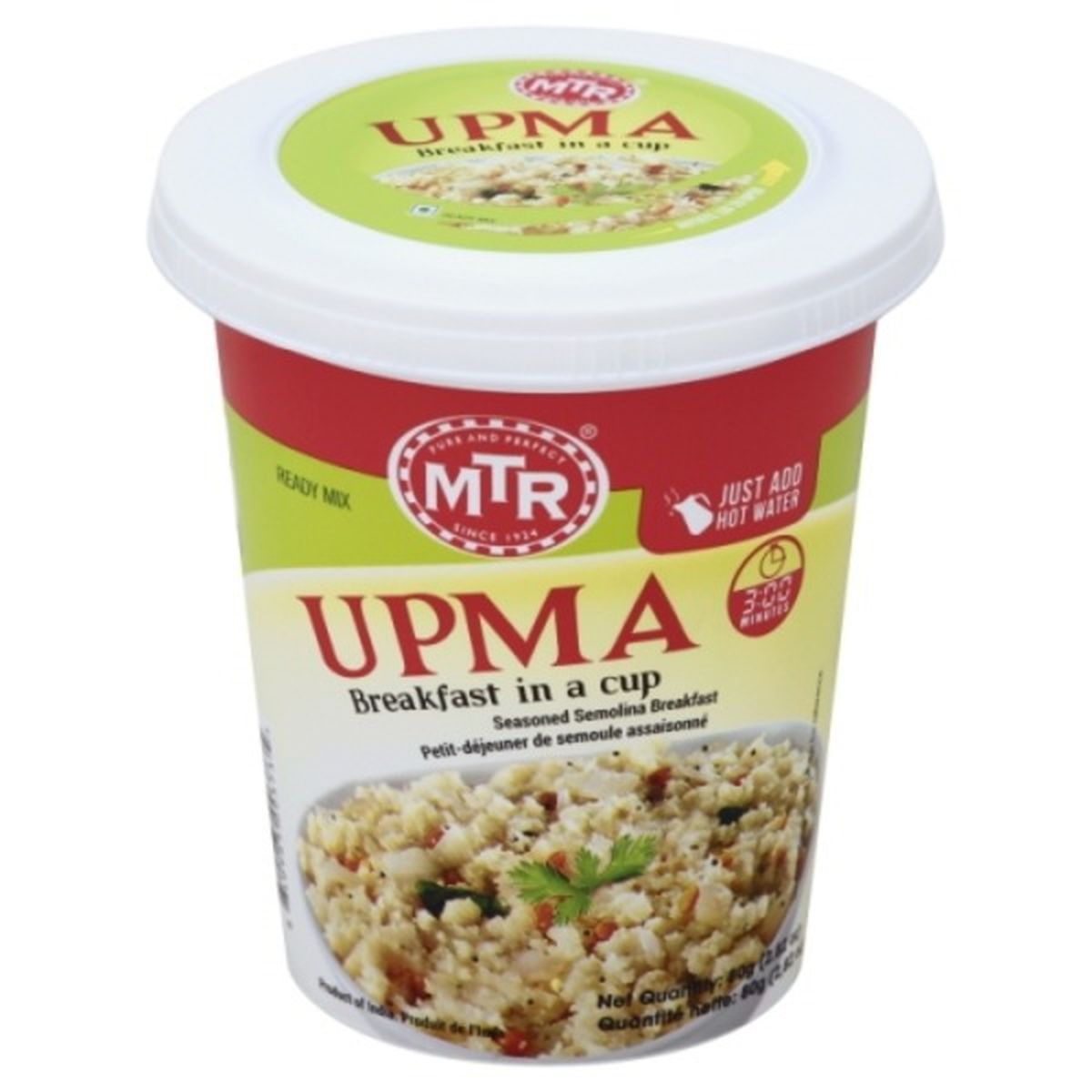 Calories in MTR Breakfast in a Cup, Upma