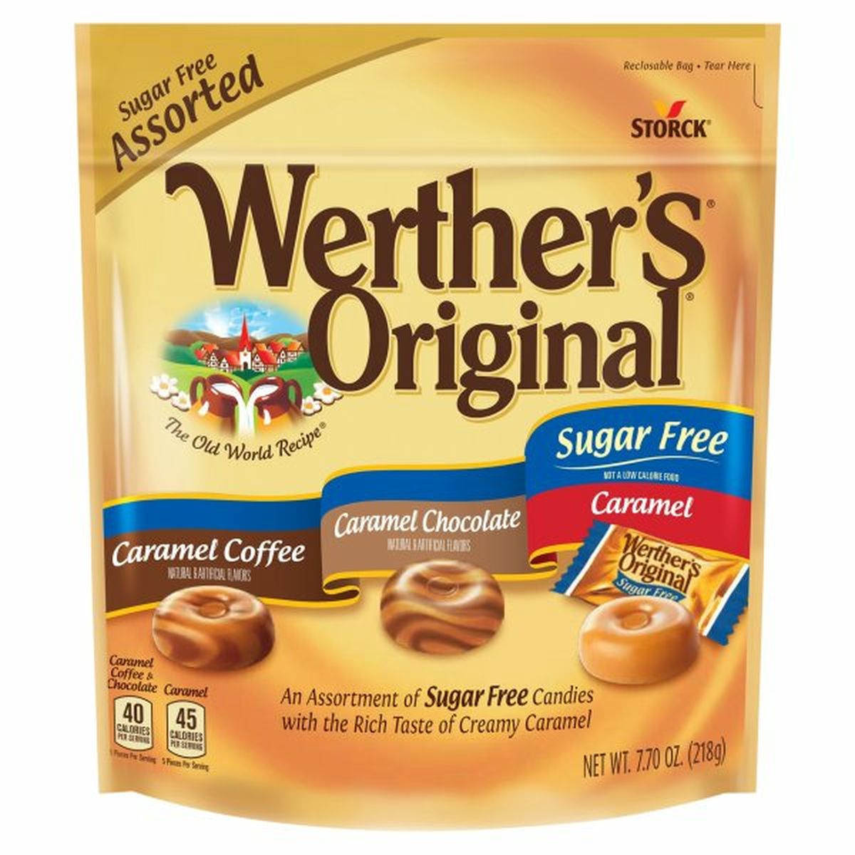 Calories in Werther's Original Candy, Sugar Free, Assorted