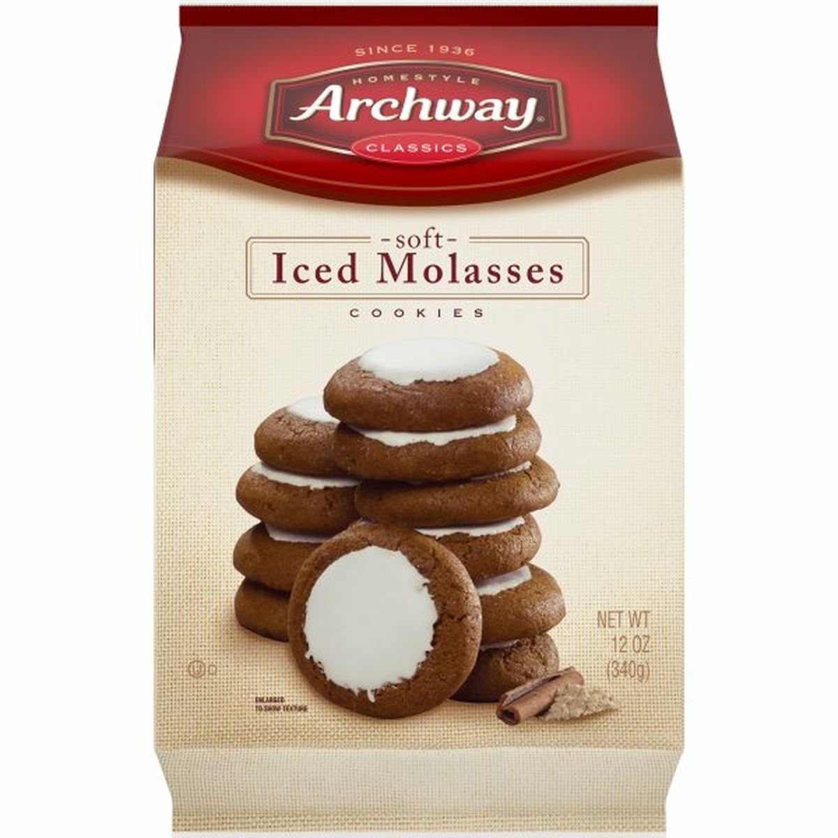 Calories in Archways Cookies, Iced Molasses, Soft