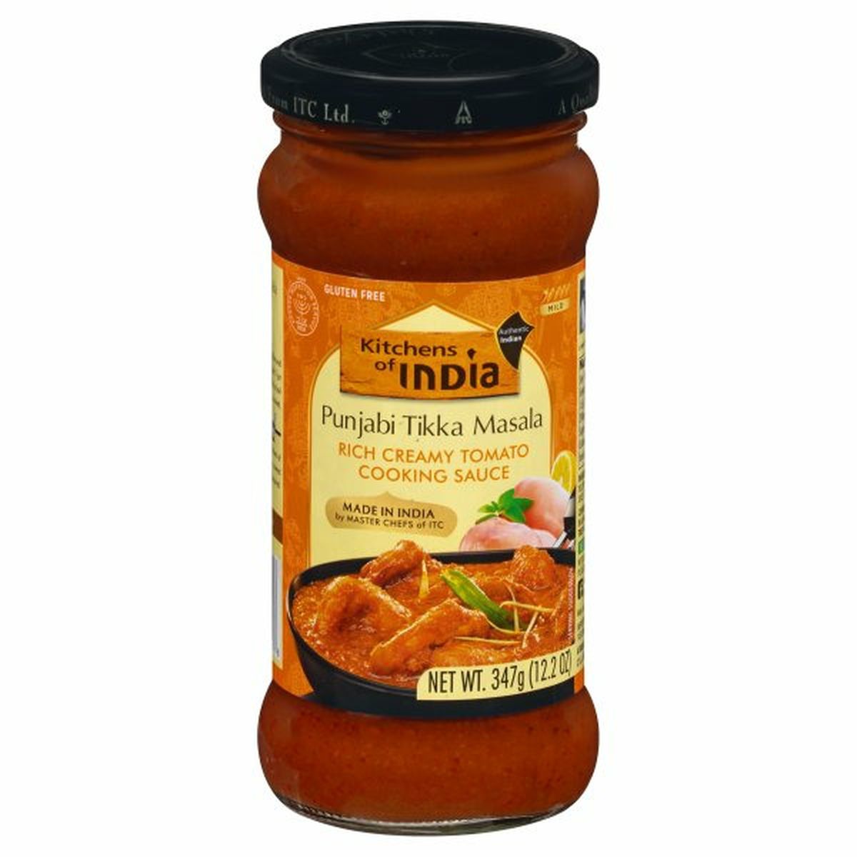 Calories in Kitchens of India Cooking Sauce, Rich Creamy Tomato, Punjabi Tikka Masala, Mild
