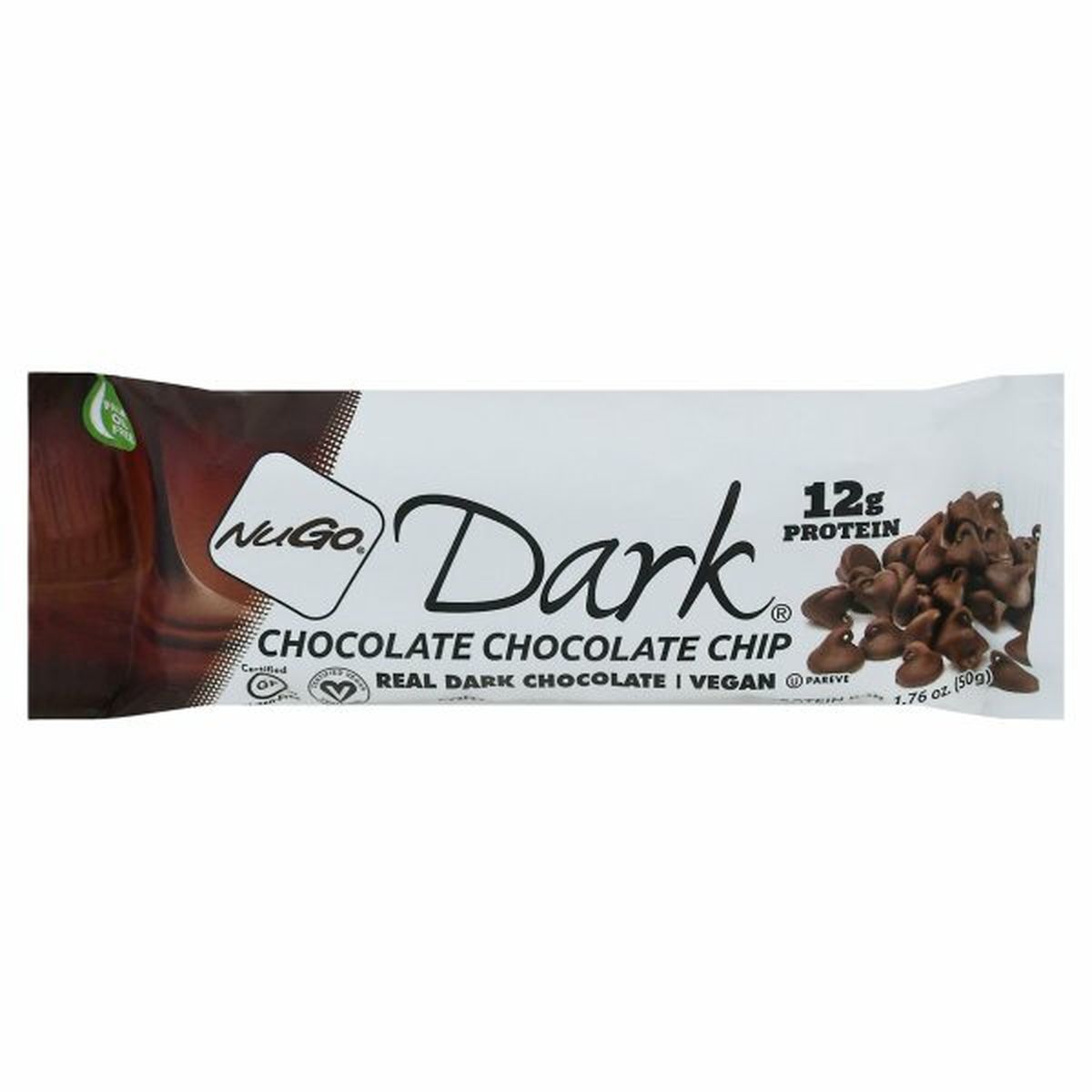 Calories in NuGo Dark Protein Bar, Chocolate Chocolate Chip