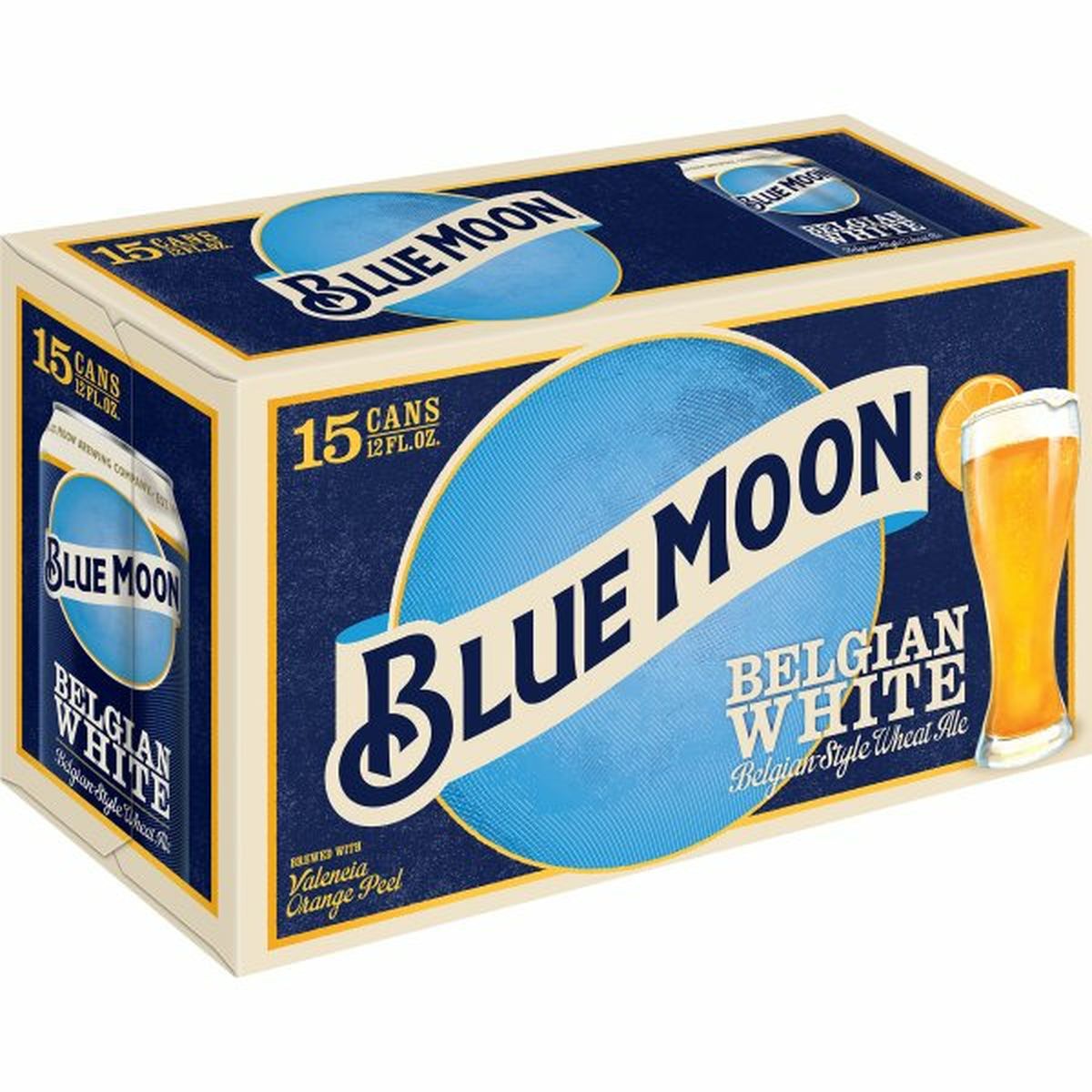 Calories in Blue Moon Belgian White Wheat Ale 15/12 oz cans