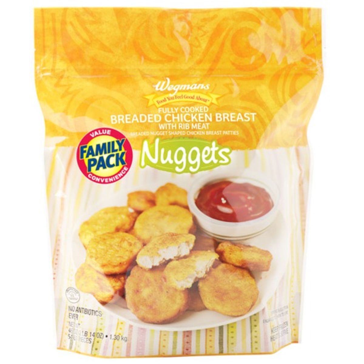 Calories in Wegmans Frozen Fully Cooked Chicken Breast Nuggets, FAMILY PACK