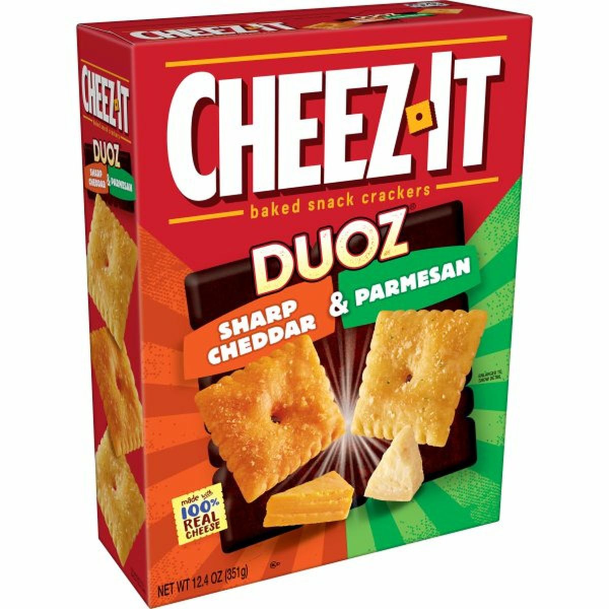 Calories in Cheez-It Crackers Cheez-It Baked Snack Cheese Crackers, Sharp Cheddar & Parmesan, 12.4oz