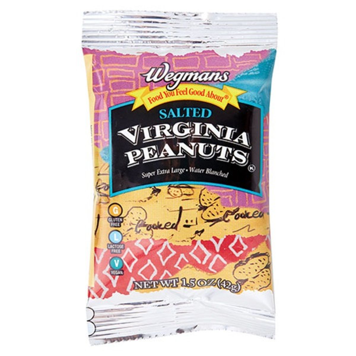 Calories in Wegmans Salted Virginia Peanuts