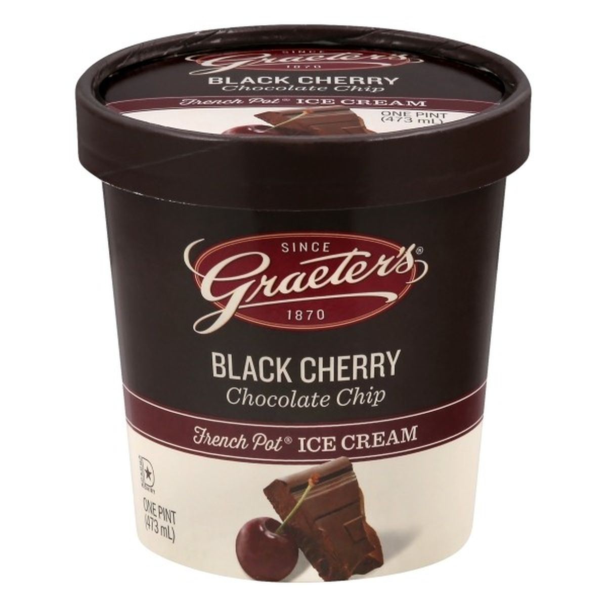 Calories in Graeter's Ice Cream, Black Cherry Chocolate Chip, French Pot