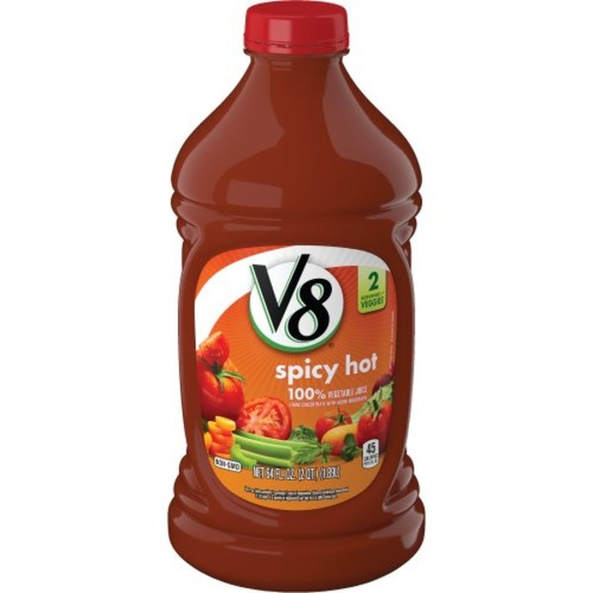 Calories in V8s 100% Vegetable Juice 100% Vegetable Juice Spicy Hot 100% Vegetable Juice