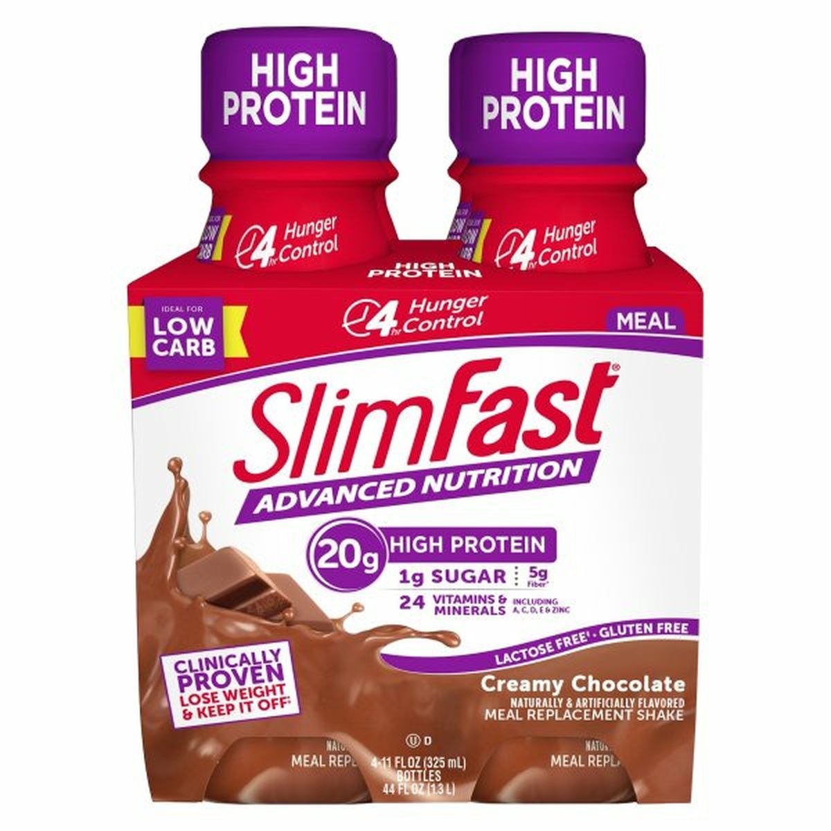 Calories in SlimFast Advance Nutrition Meal Replacement Shake, Creamy Chocolate