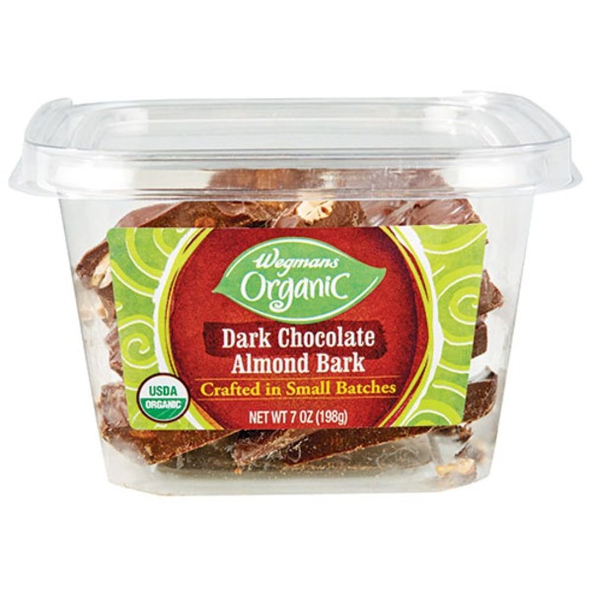 Calories in Wegmans Organic Dark Chocolate Almond Bark