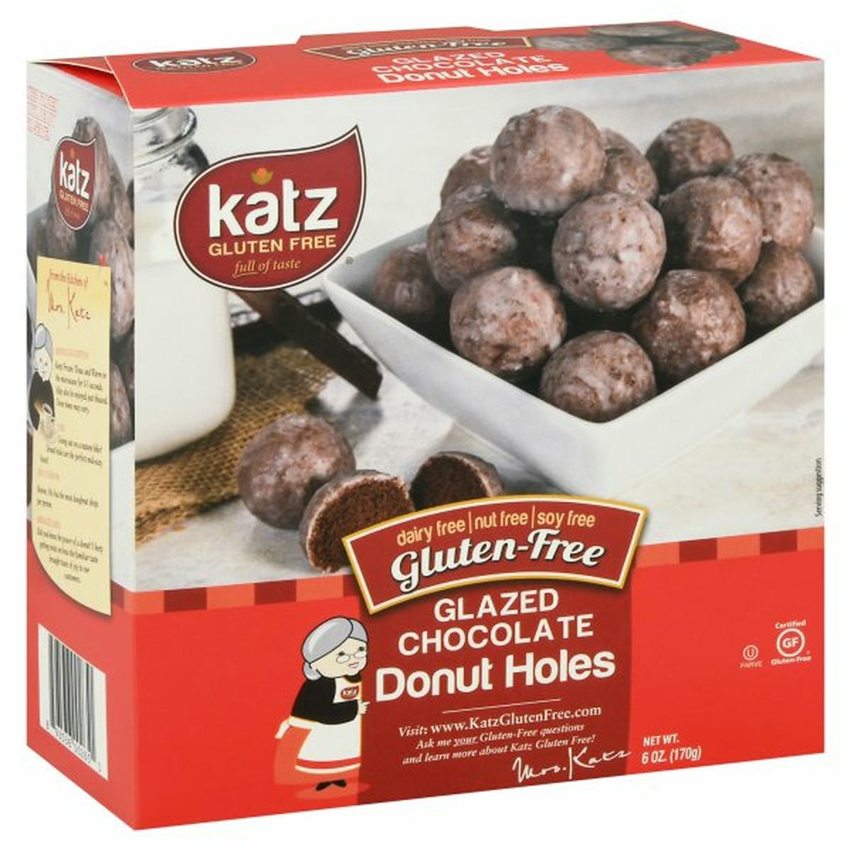 Calories in Katz Donut Holes, Gluten-Free, Glazed Chocolate