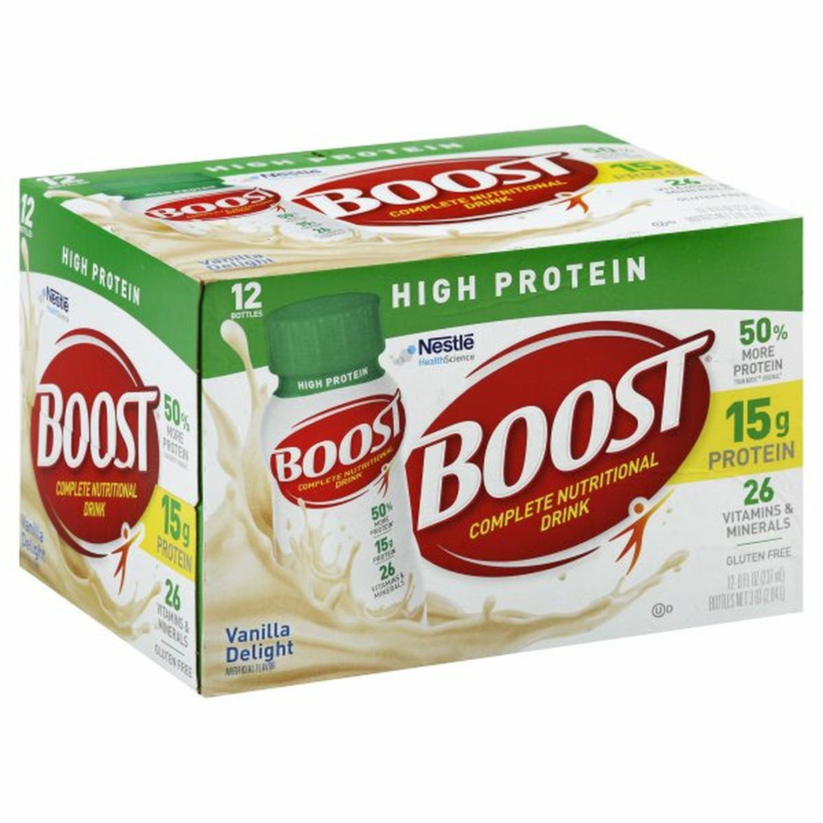 Calories in Boost High Protein Nutritional Drink, Complete, Vanilla Delight