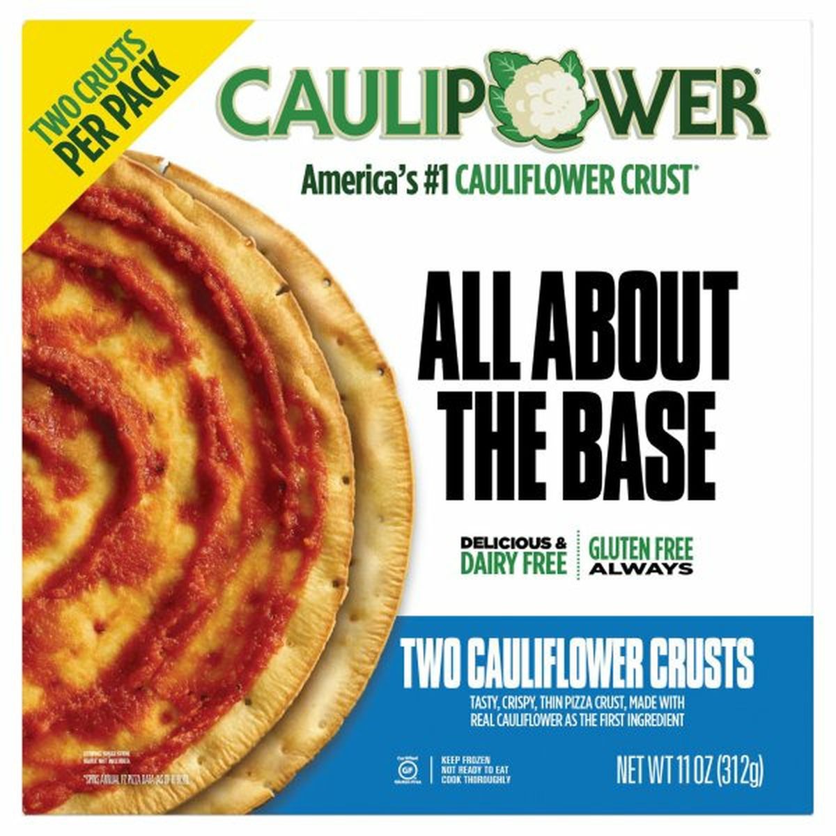 Calories in Caulipower Cauliflower Crusts, All About the Base