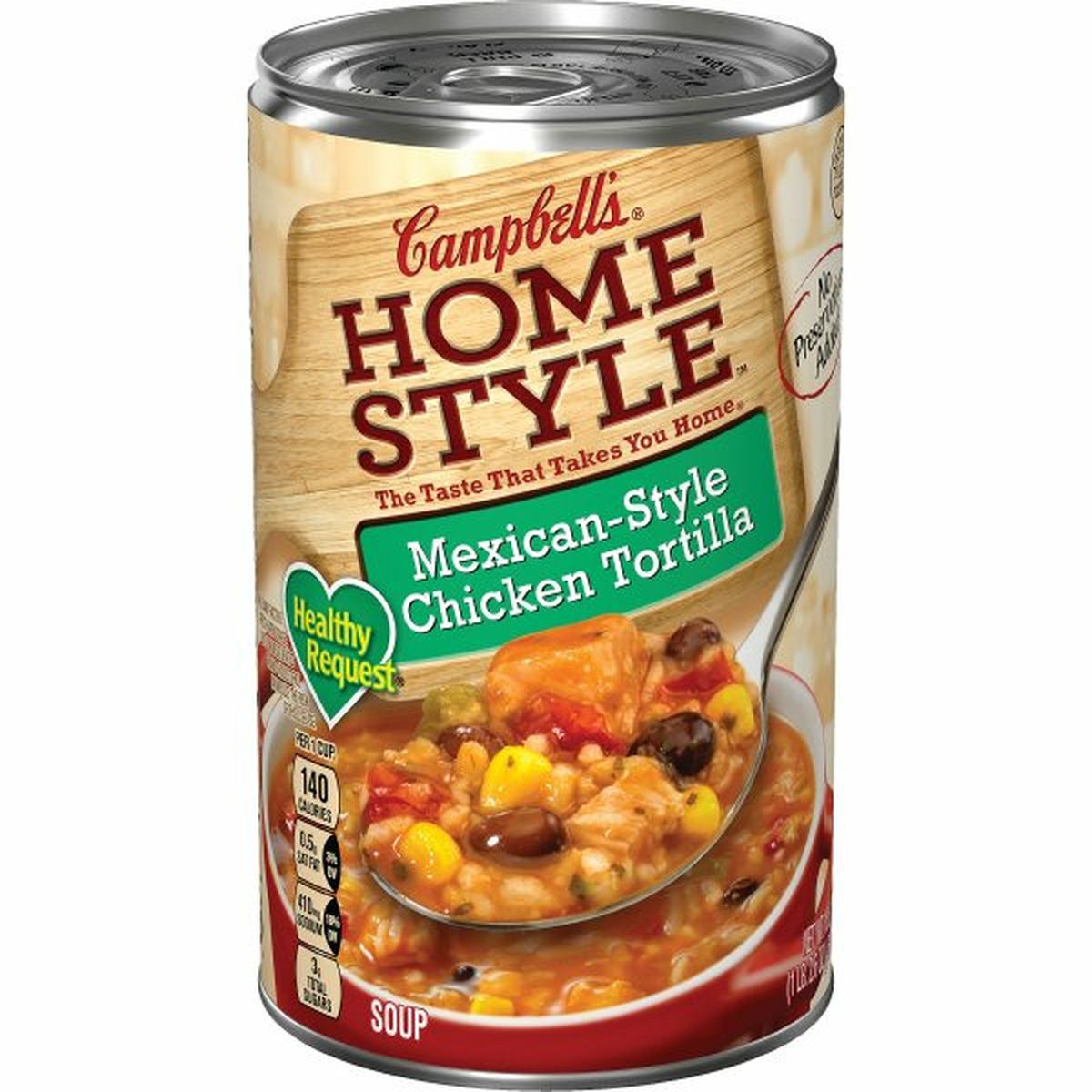Calories in Campbell'ss Homestyle Healthy Requests Homestyle Healthy Request Mexican-Style Chicken TortillaSoup