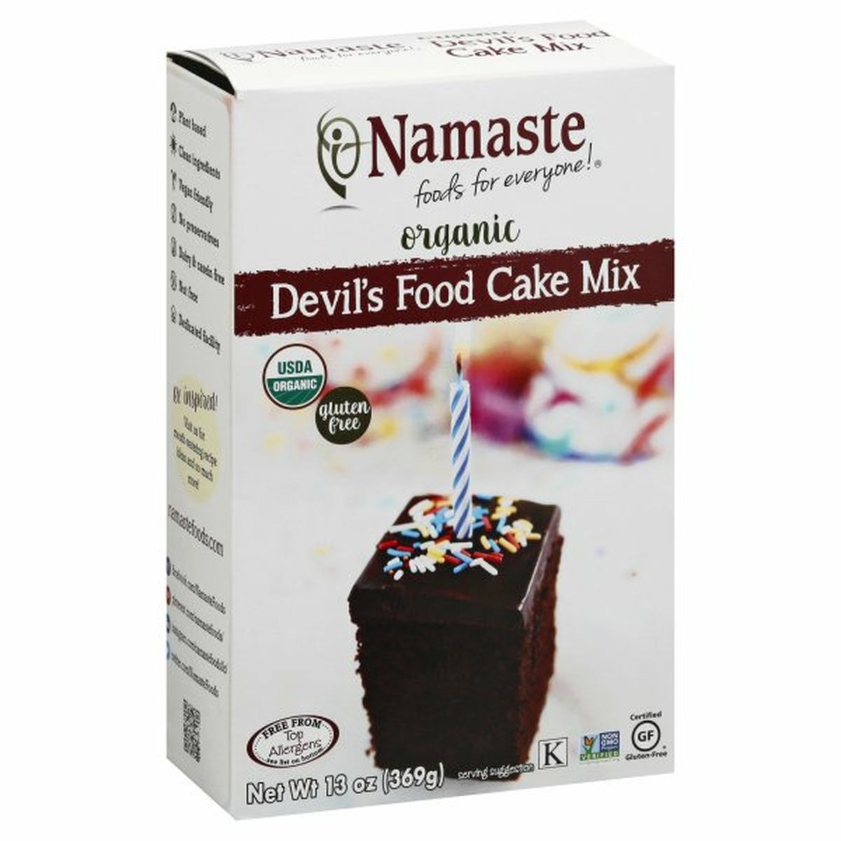 Calories in Namaste Foods Cake Mix, Organic, Devil's Food