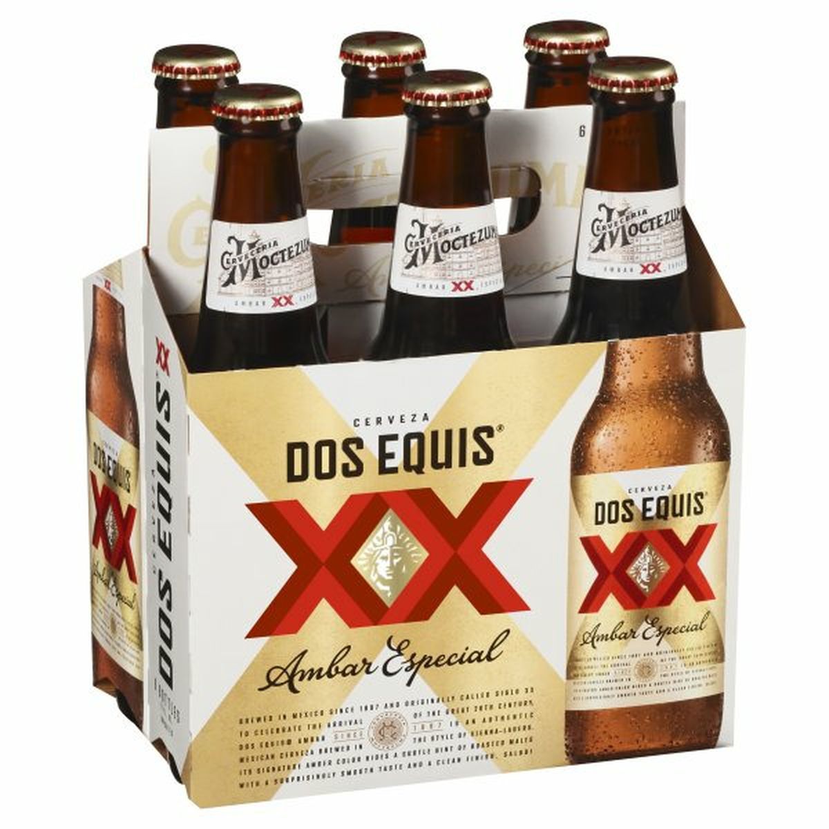 Calories in Dos Equis Amber  6/12 oz bottles