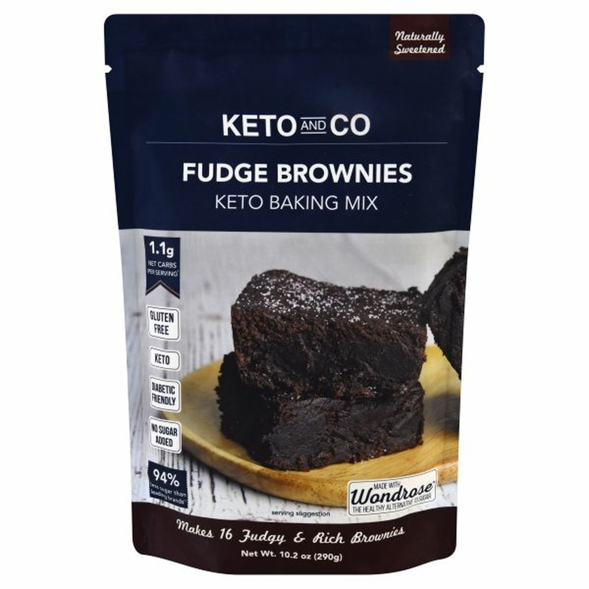 Calories in Keto And Co Keto Baking Mix, Fudge Brownies