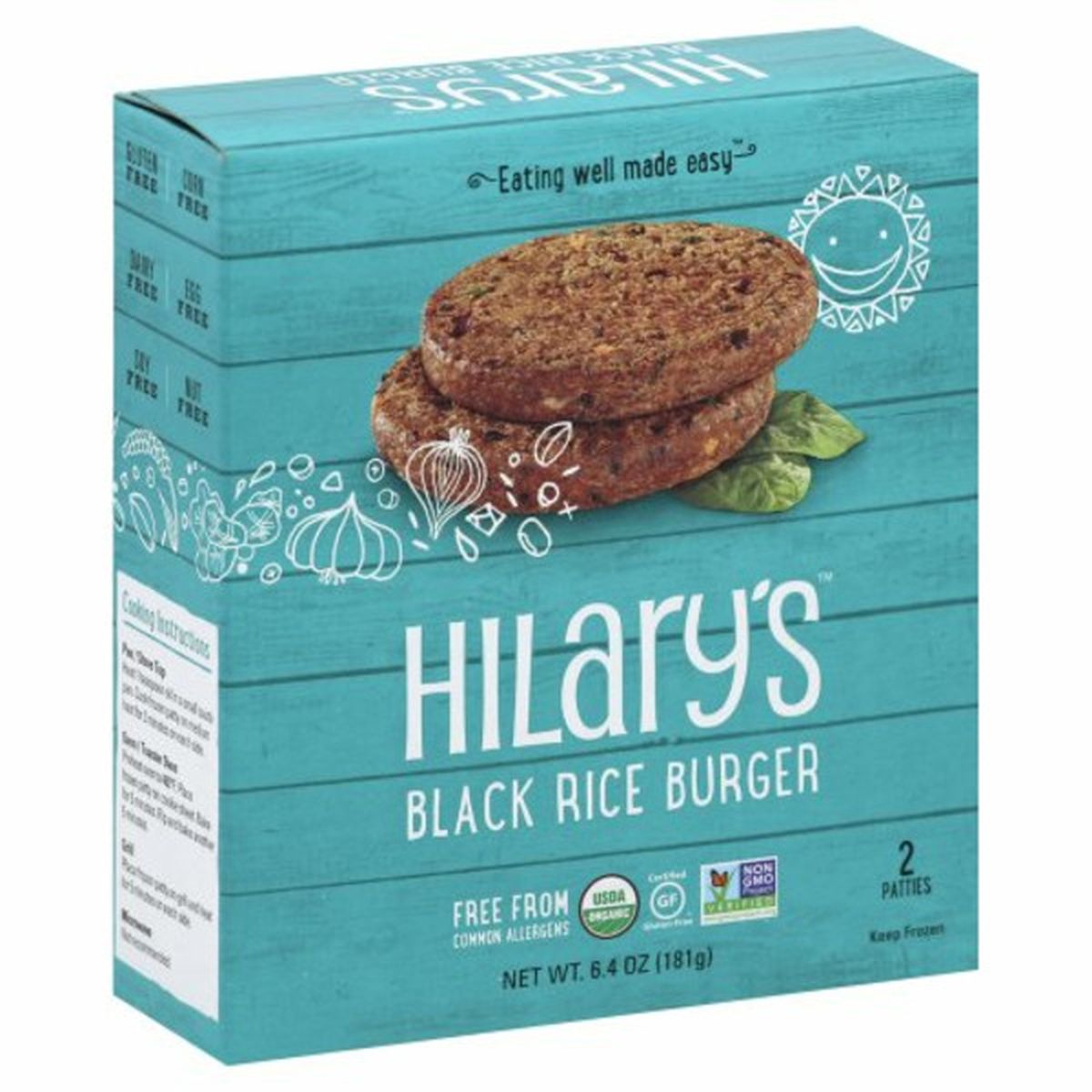 Calories in Hilary's Burger, Black Rice