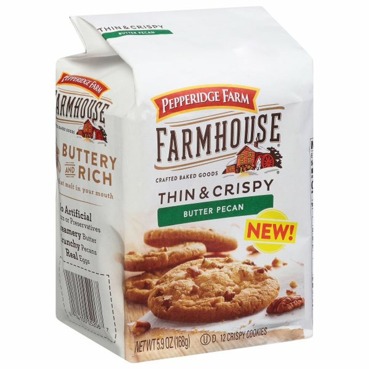 Calories in Pepperidge Farms  Farmhouse Cookies, Butter Pecan, Thin & Crispy