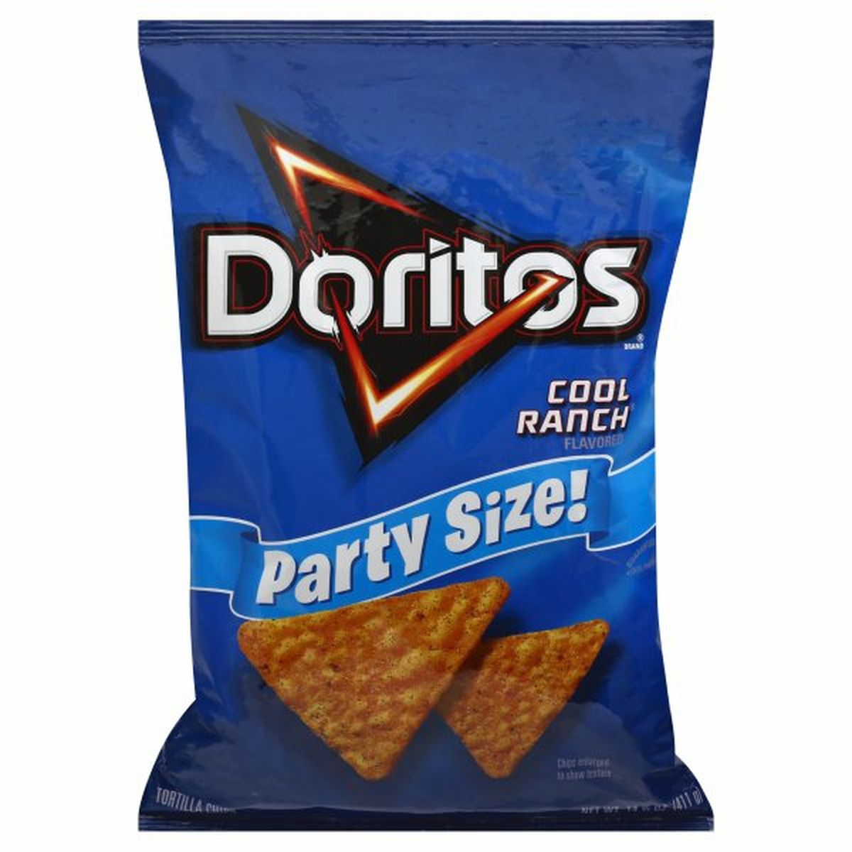 Calories in Doritos Tortilla Chips, Cool Ranch Flavored, Party Size!