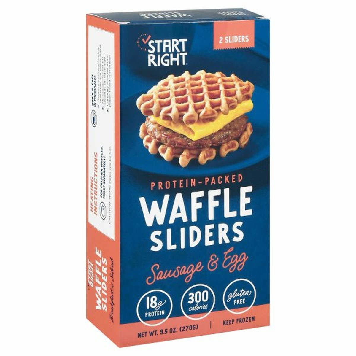 Calories in Start Right Waffle Sliders, Sausage & Egg