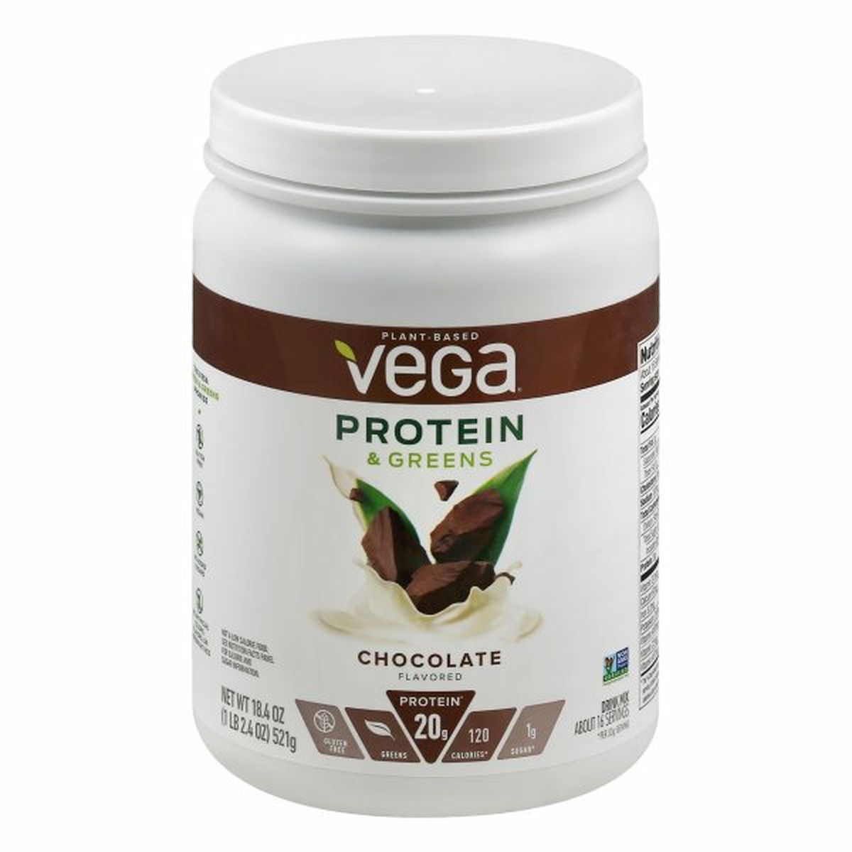 Calories in Vega Drink Mix, Chocolate Flavored