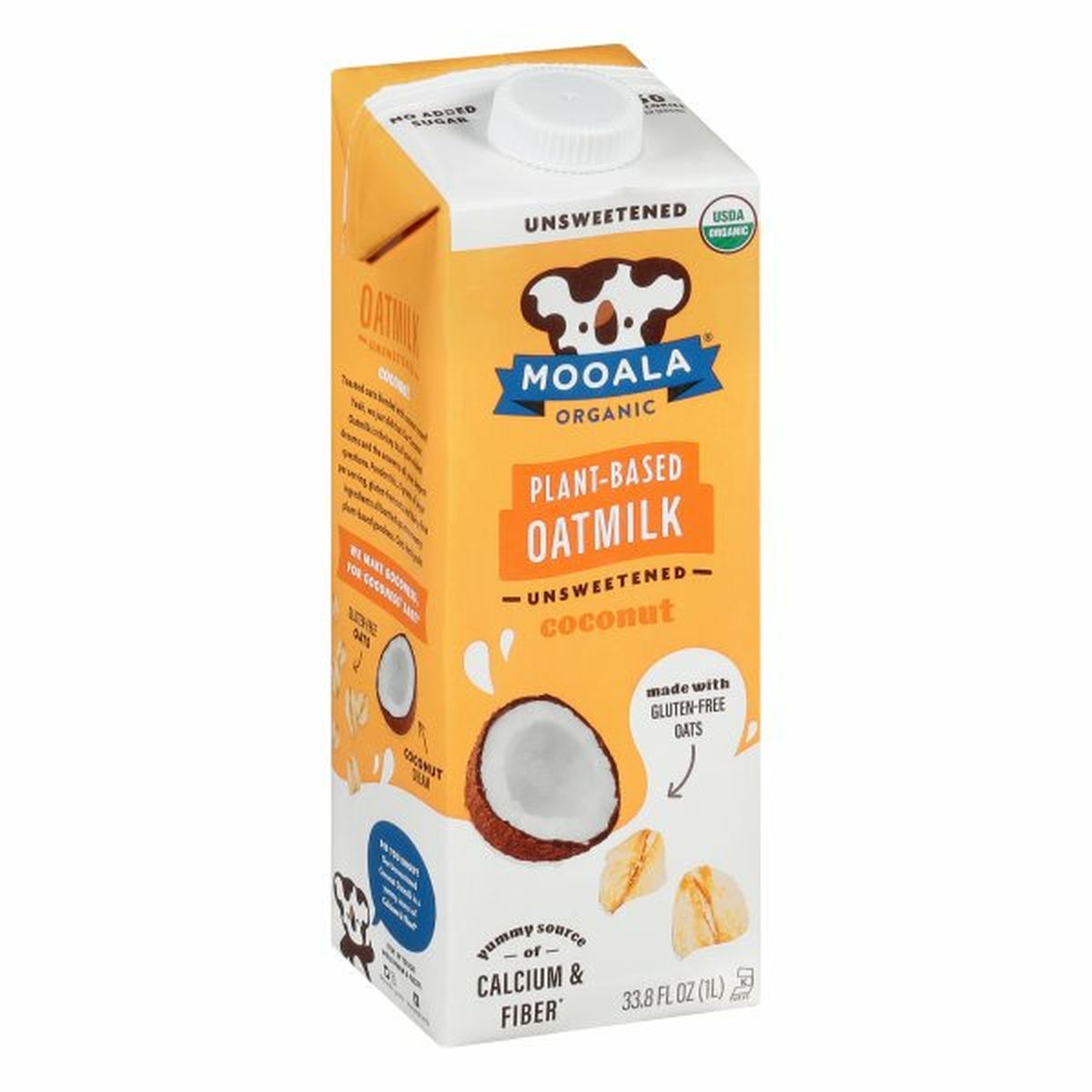 Calories in Mooala Organic Oatmilk, Coconut, Unsweetened