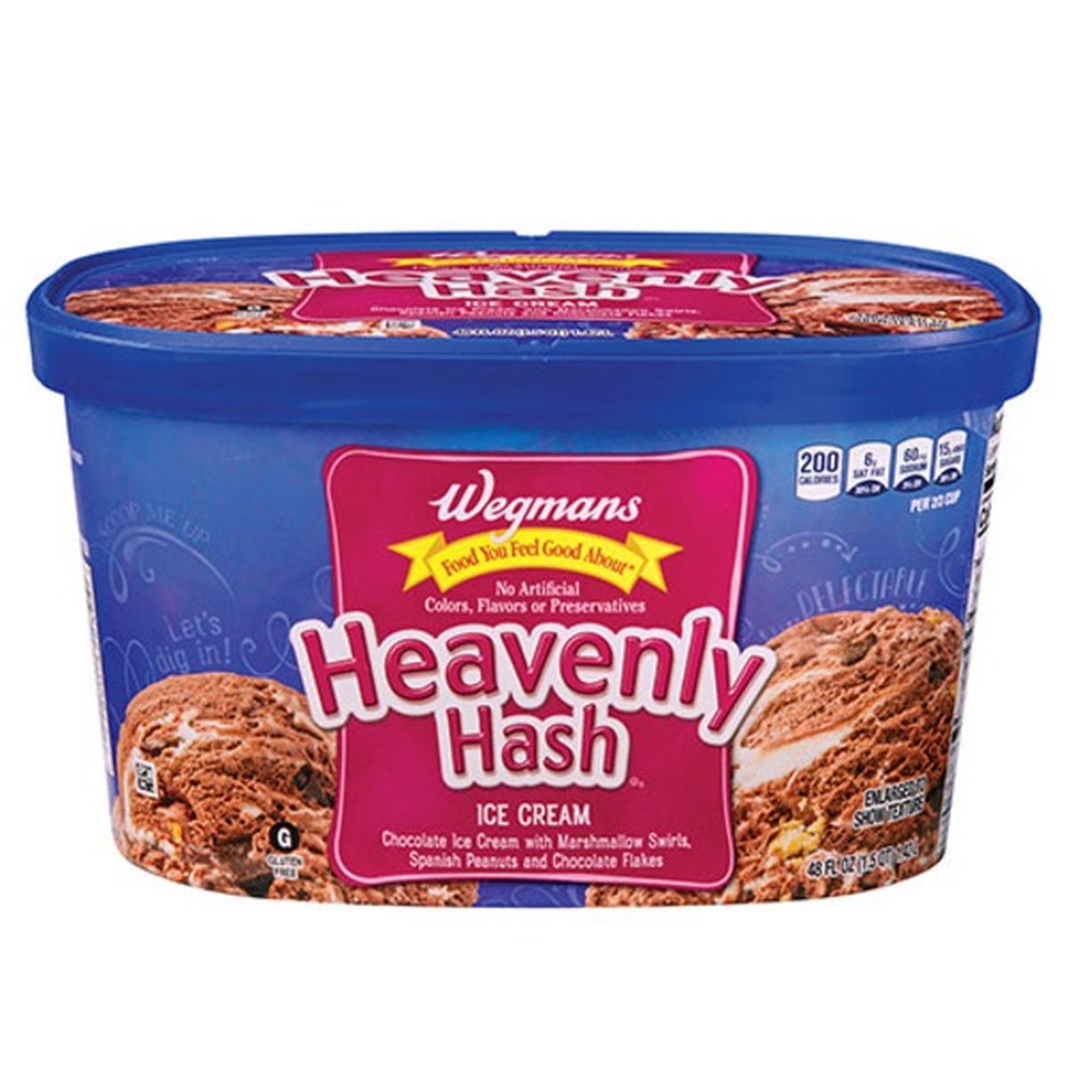Calories in Wegmans Heavenly Hash Ice Cream