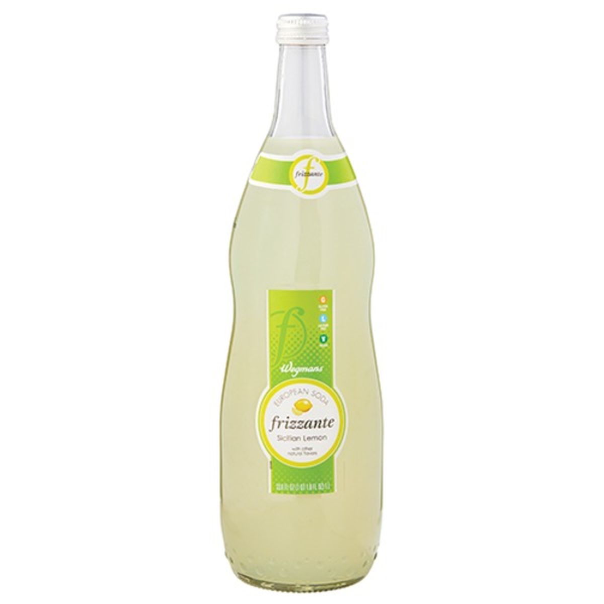 Calories in Wegmans Frizzante Sicilian Lemon European Soda