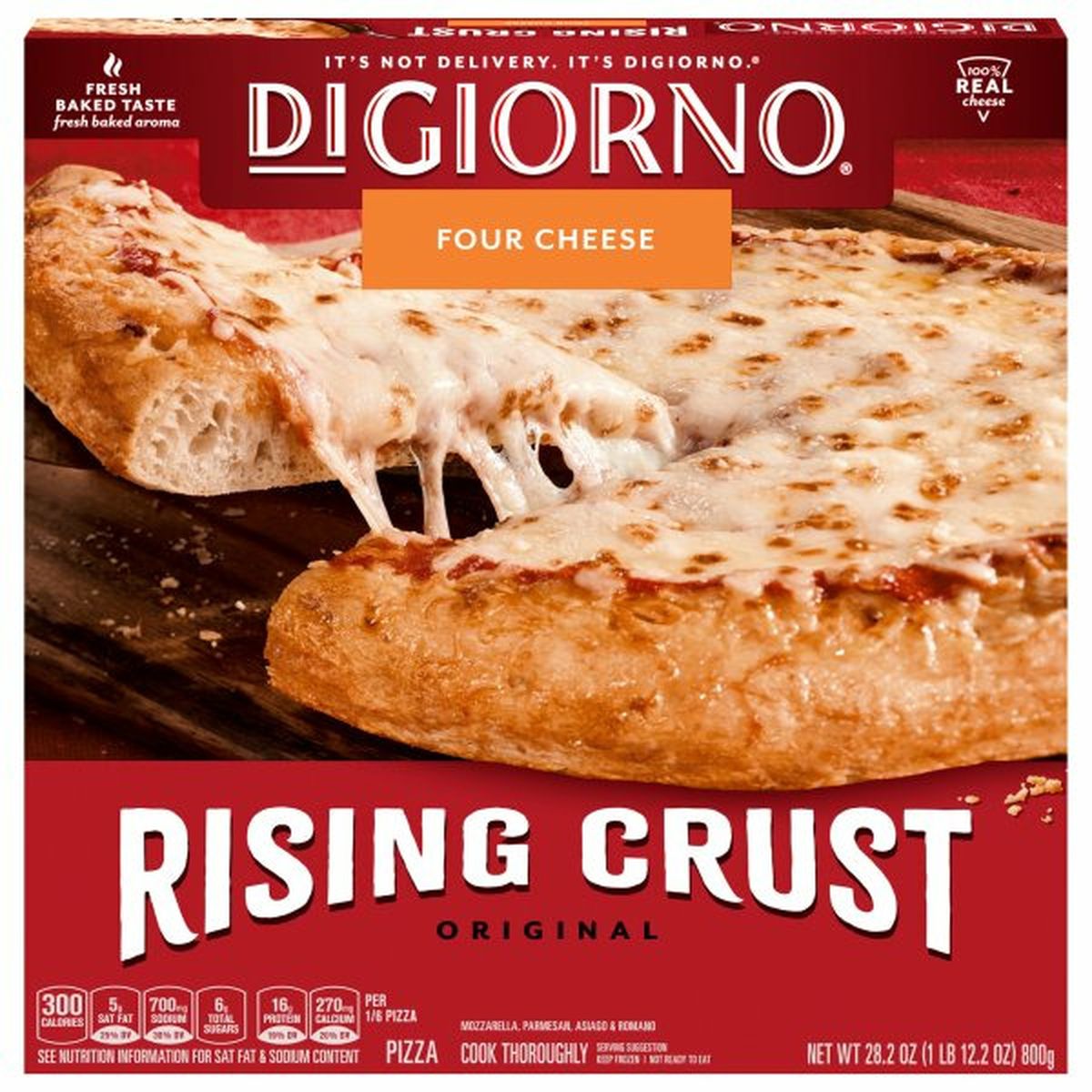 Calories in DiGiorno Pizza, Rising Crust, Original, Four Cheese