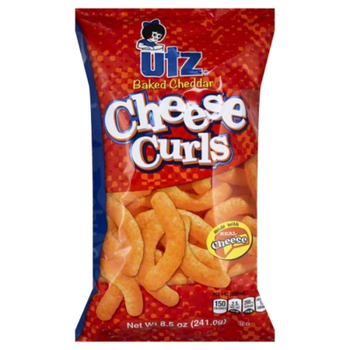 Calories in Utz Cheese Curls, Baked Cheddar