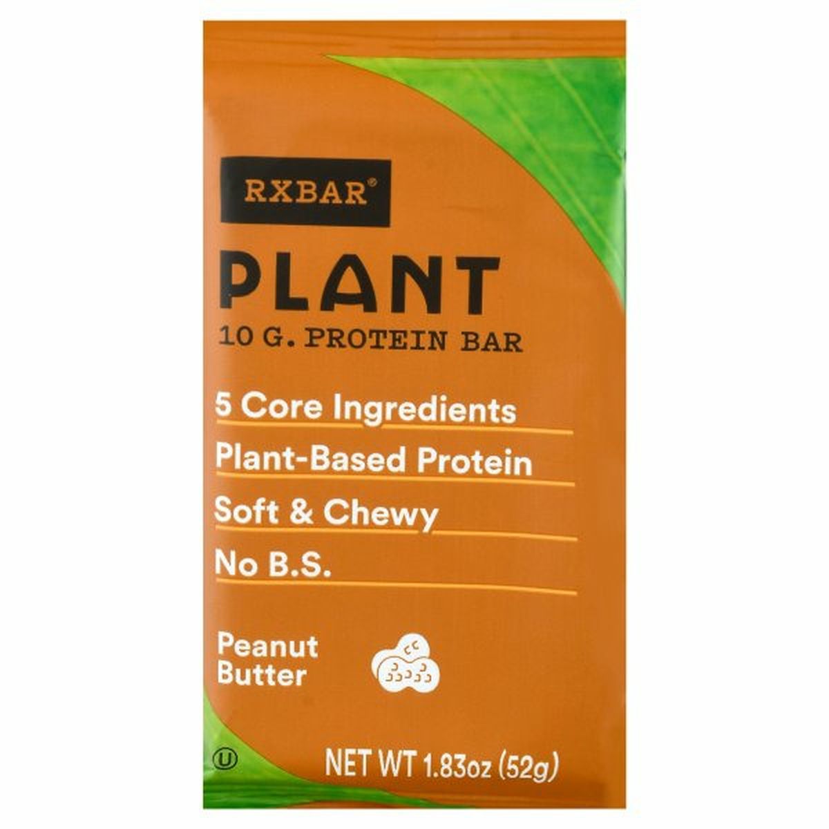 Calories in RXBAR Plant Protein Bar, Plant, Peanut Butter