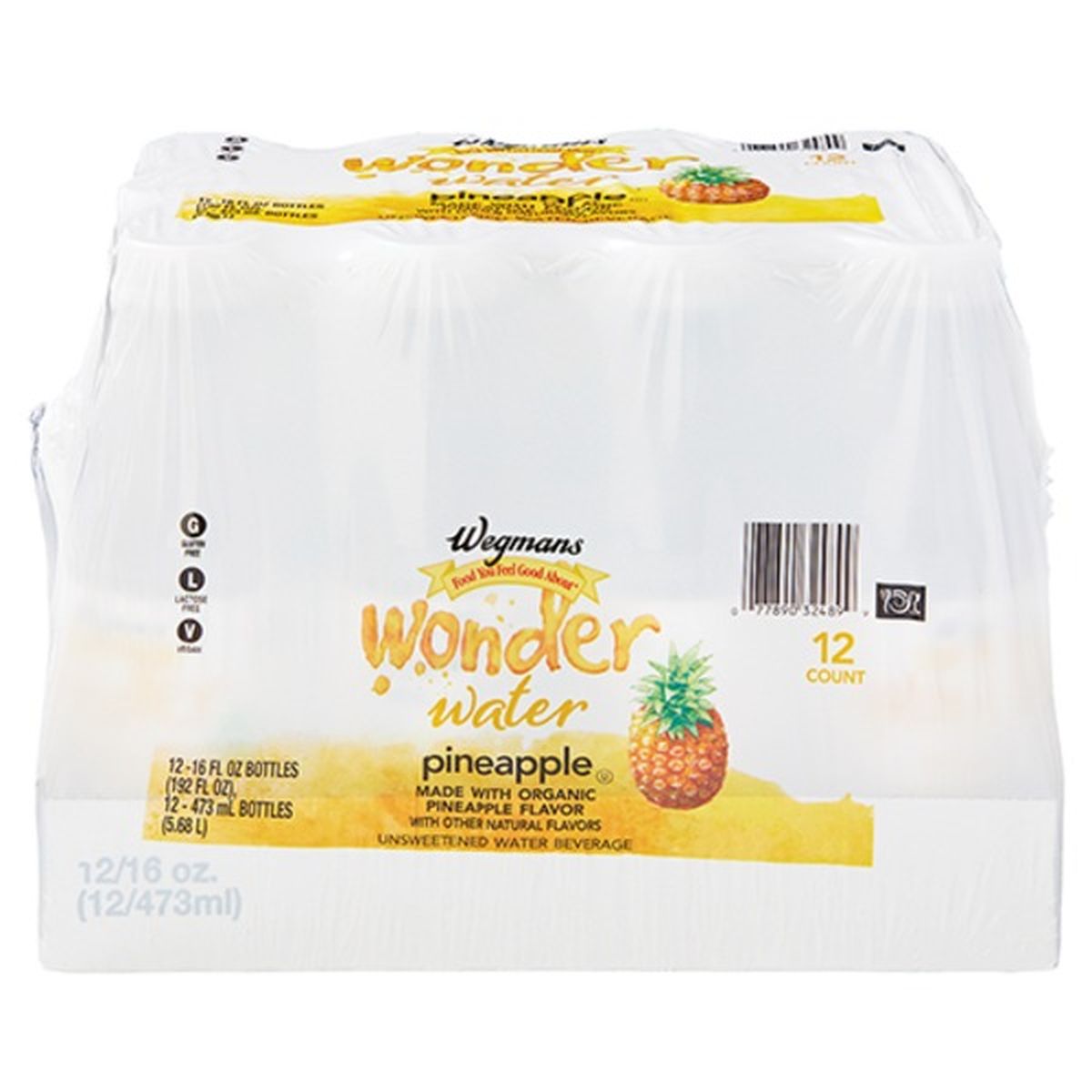 Calories in Wegmans Wonder Water Pineapple, 12 Pack