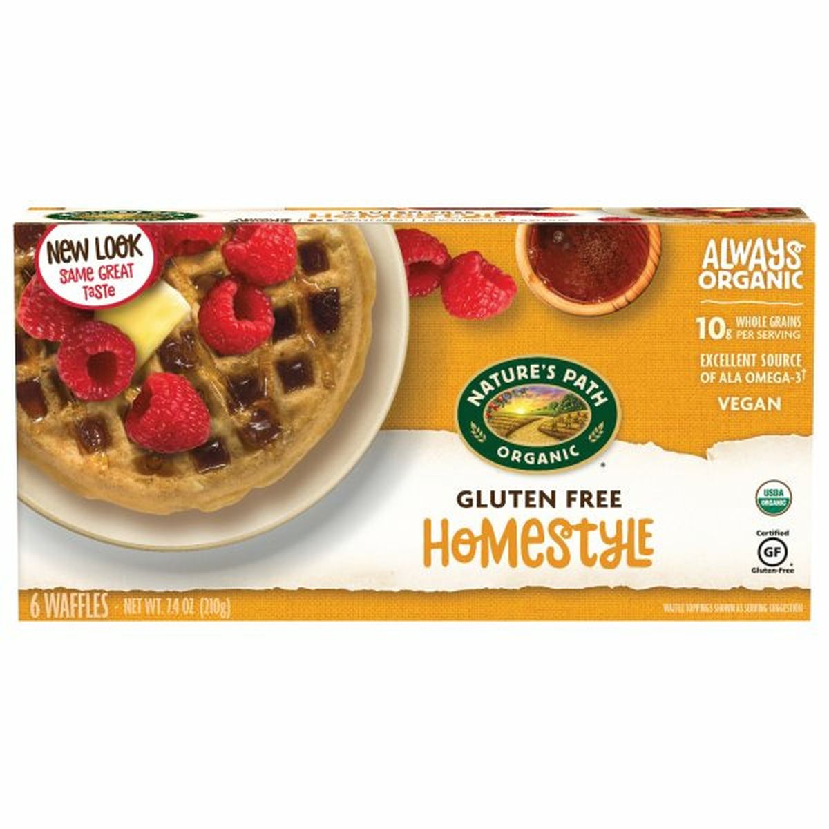 Calories in Nature's Path Waffles, Gluten Free, Homestyle