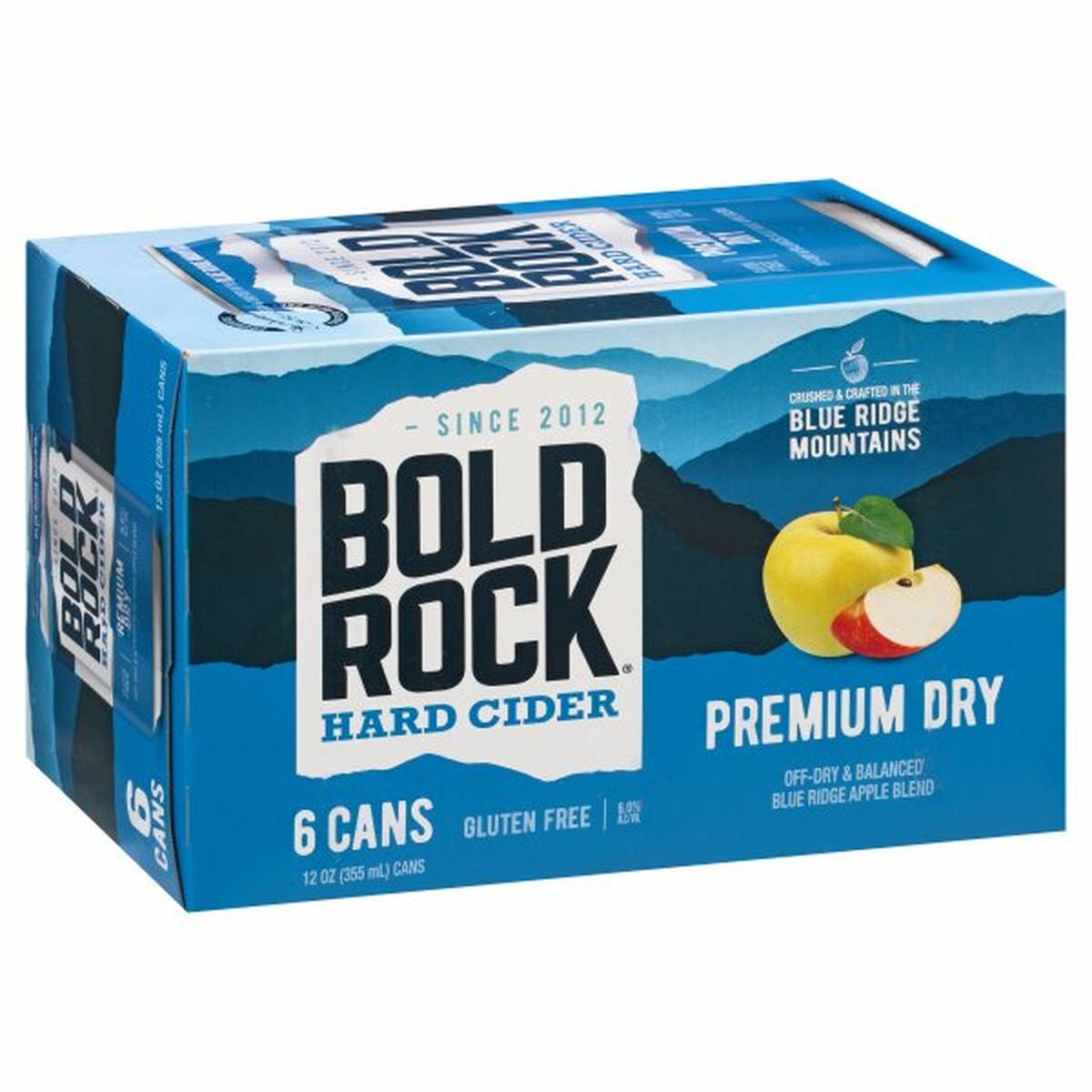 Calories in Bold Rock Premium Dry Cider  6/12 oz cans